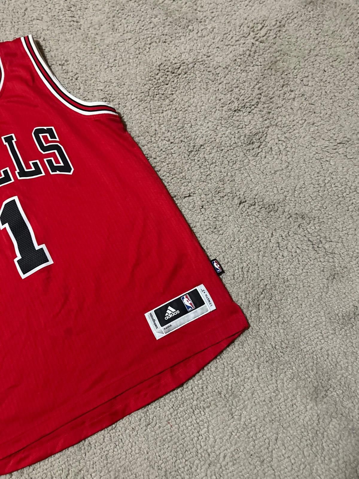 Adidas Vintage Adidas Chicago Bulls Derrick Rose #1 Red NBA Jersey Size US L / EU 52-54 / 3 - 2 Thumbnail