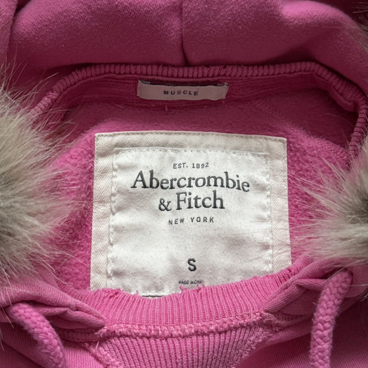 Abercrombie & Fitch 📌 Crazy Cute Vintage Abercrombie & Fitch Y2K Faux Fur Hoodie Size S / US 4 / IT 40 - 11 Thumbnail