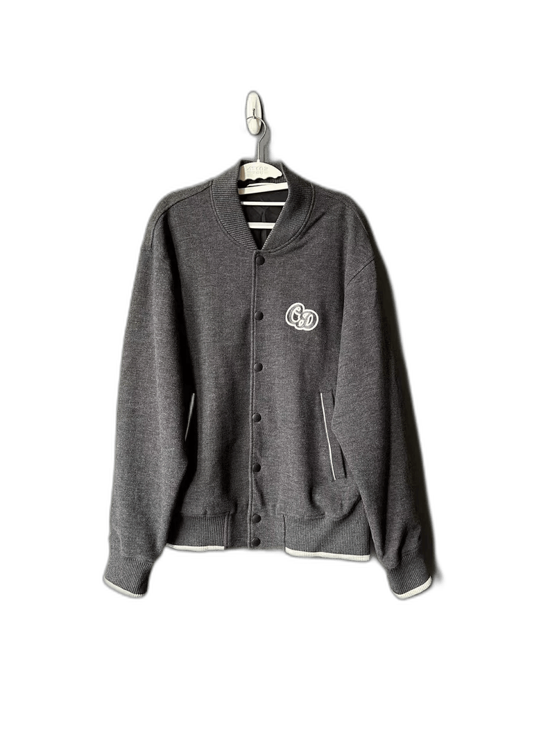 Dior Dior Grey Wool Striped Baseball Jacket Size US XL / EU 56 / 4 - 1 Thumbnail