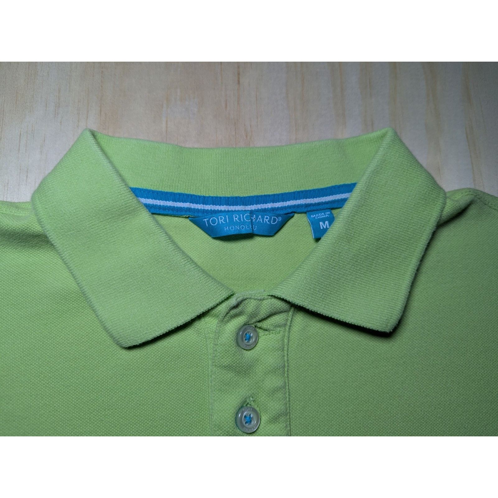 Tori Richard Tori Richard Men's Medium Polo Shirt Solid Pique Monkey Size US M / EU 48-50 / 2 - 5 Thumbnail