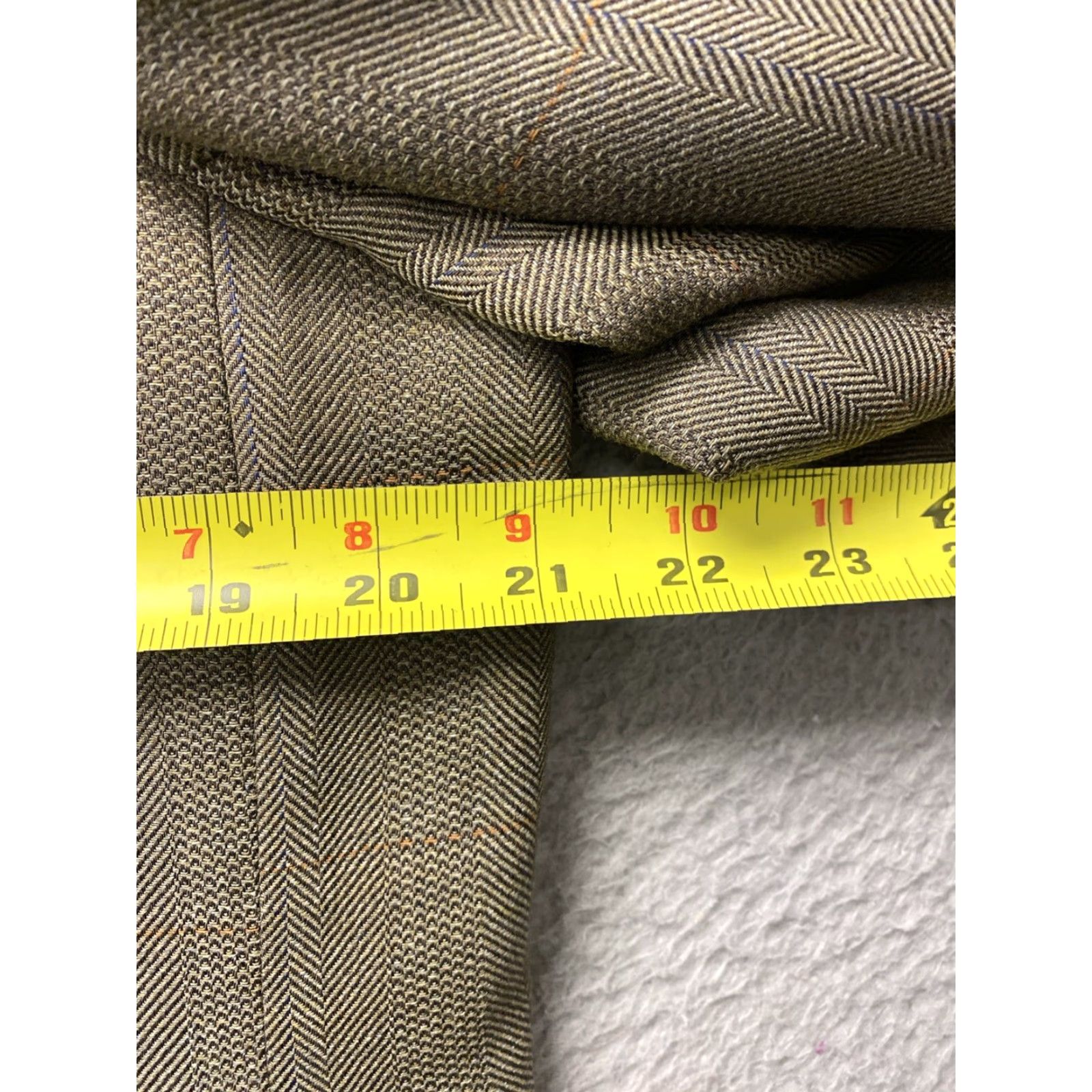 Joseph Joseph & Feiss Blazer Sport Coat Mens 42 R Brown Plaid Wool Tweed / 71-52 Size 42R - 6 Thumbnail