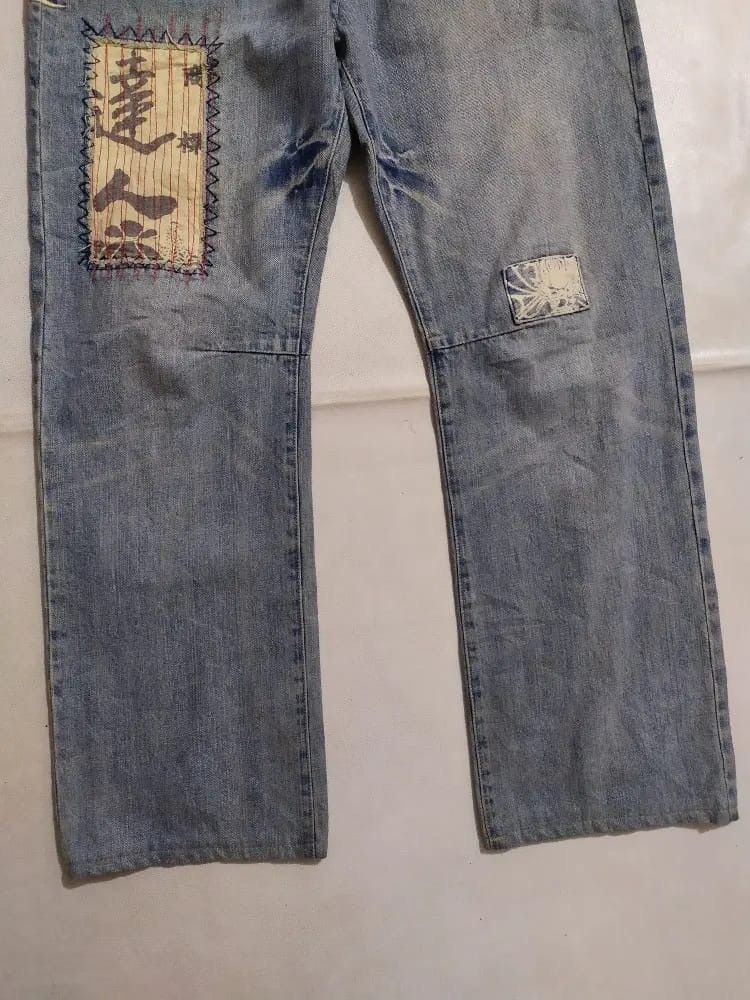 Japanese Brand Big Train Japan Patchwork Denim Size US 31 - 4 Thumbnail