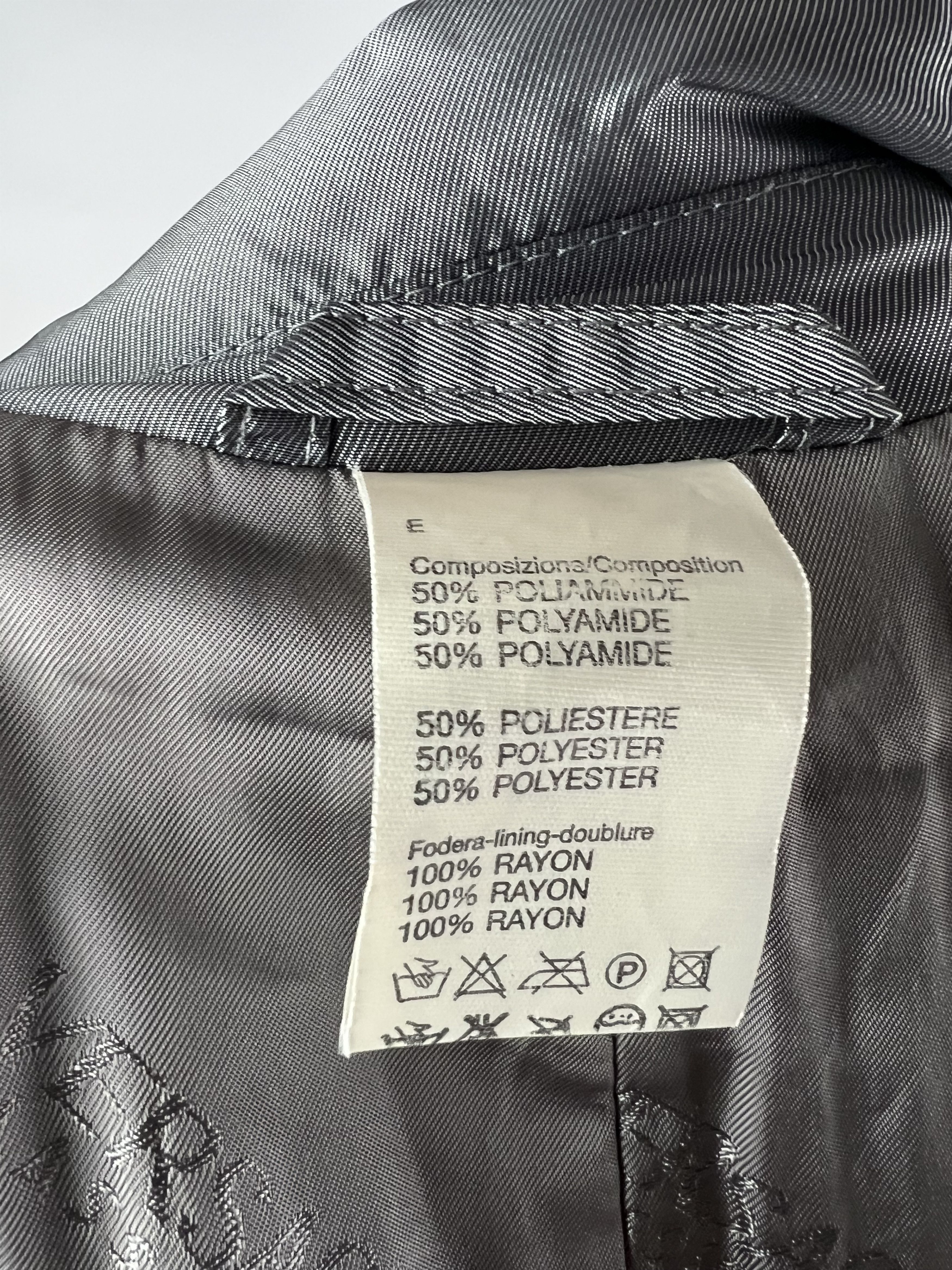 Versace × Vintage 90s Versace Classic V2 VTG Silver Shimmering Trench Coat Size L / US 10 / IT 46 - 10 Thumbnail