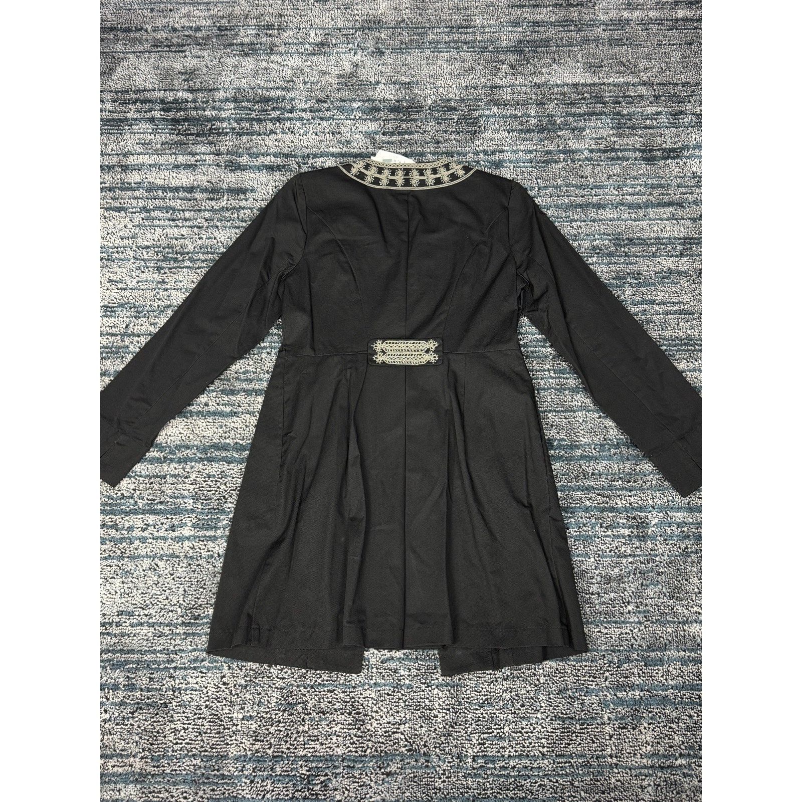 & Other Stories Cabi Jacket Womens Size 6 Black Square Neck Coat Beaded Size M / US 6-8 / IT 42-44 - 2 Thumbnail