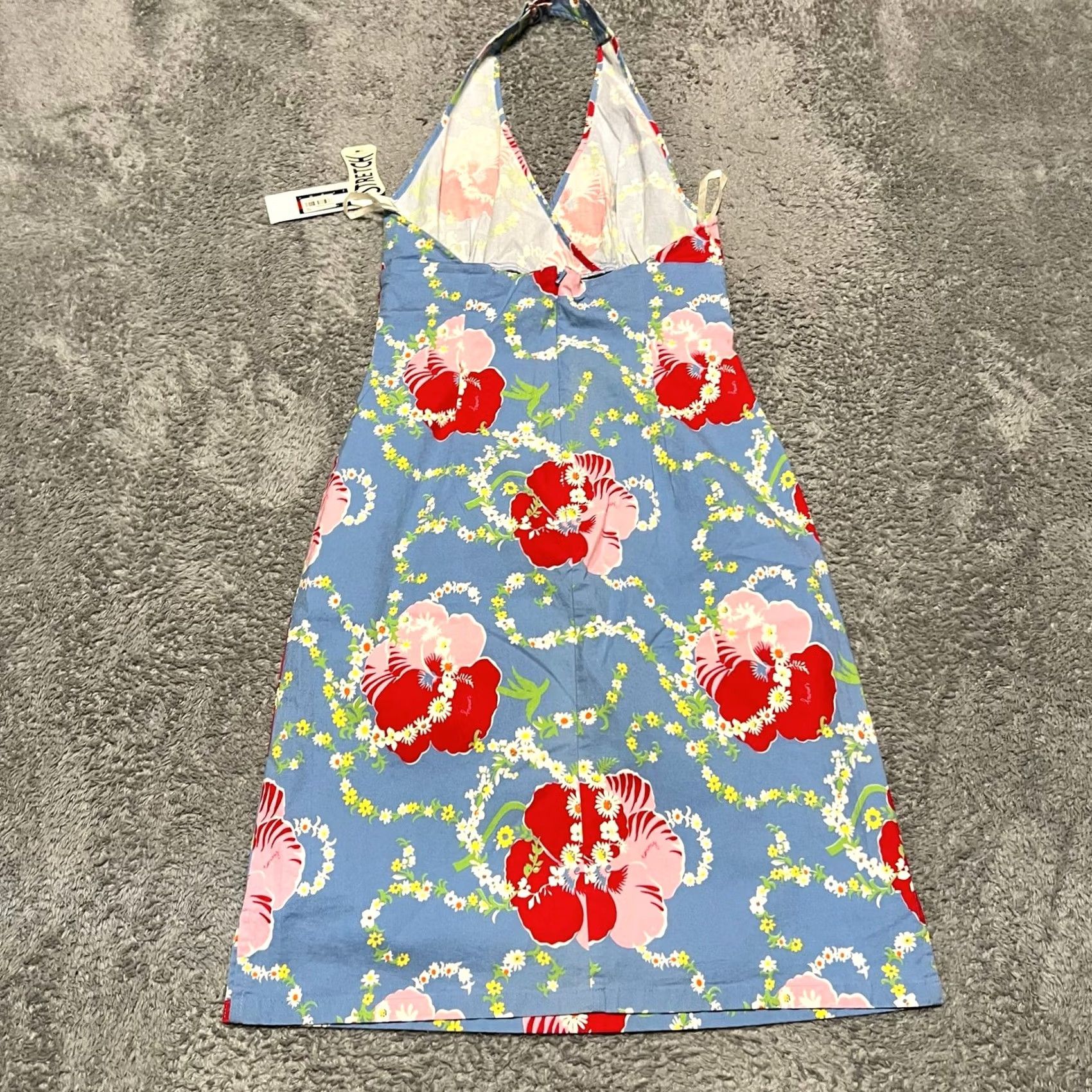 Tommy Hilfiger Tommy Hilfiger Dress Womens Small Halter Floral Blue Mini Dress, Womens, Small, Blue, Mini Size S / US 4 / IT 40 - 4 Thumbnail