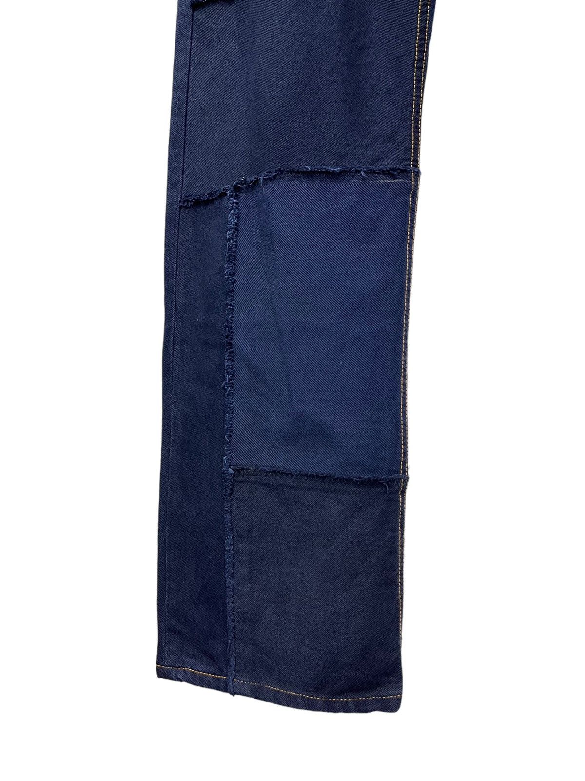 Japanese Brand 🔥FYE🔥PUNAH Frayed Patcwork Dark Blue Denim Made In Japan Size US 32 / EU 48 - 10 Thumbnail