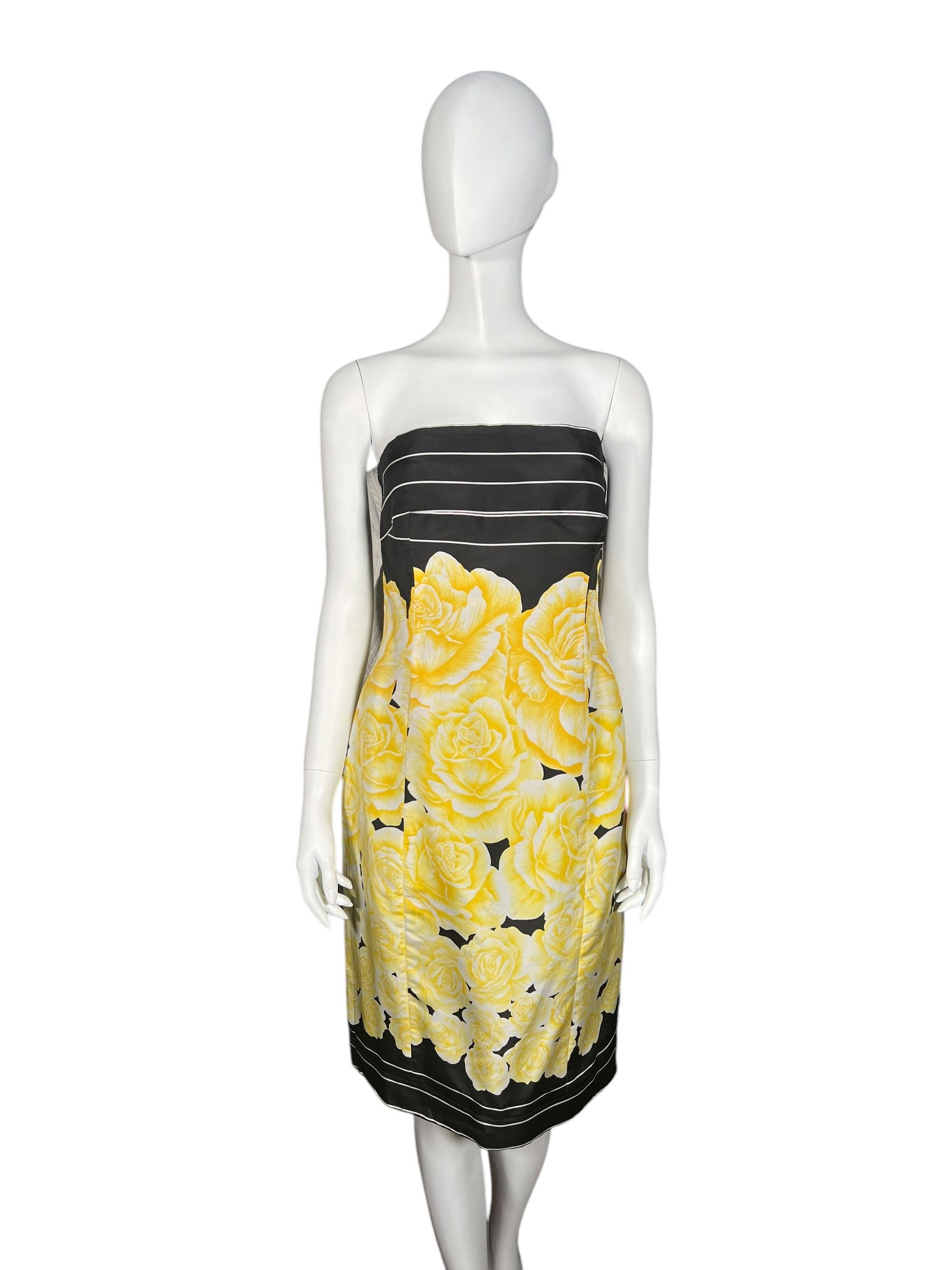 Versace Gianni Versace S/S 1988 1988 Strapless Silk Cocktail Dress Size L / US 10 / IT 46 - 1 Thumbnail