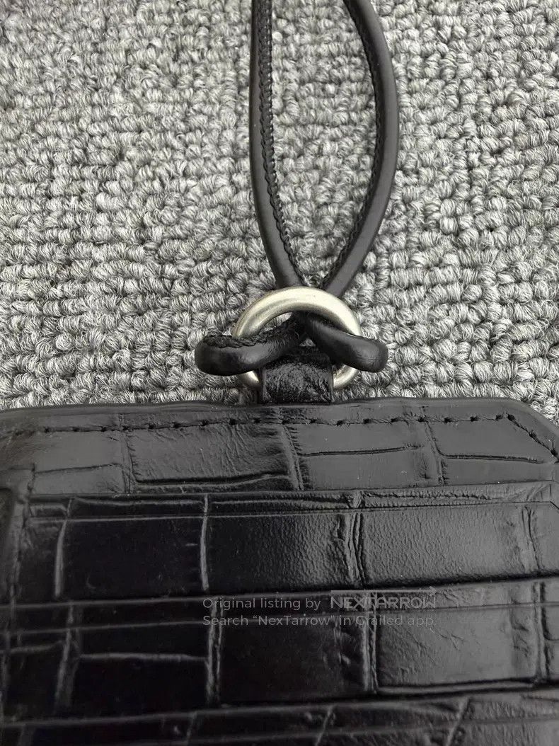 Other Saint Laurent Paris Black Crocodile Patterned Leather Stra Size ONE SIZE - 4 Thumbnail