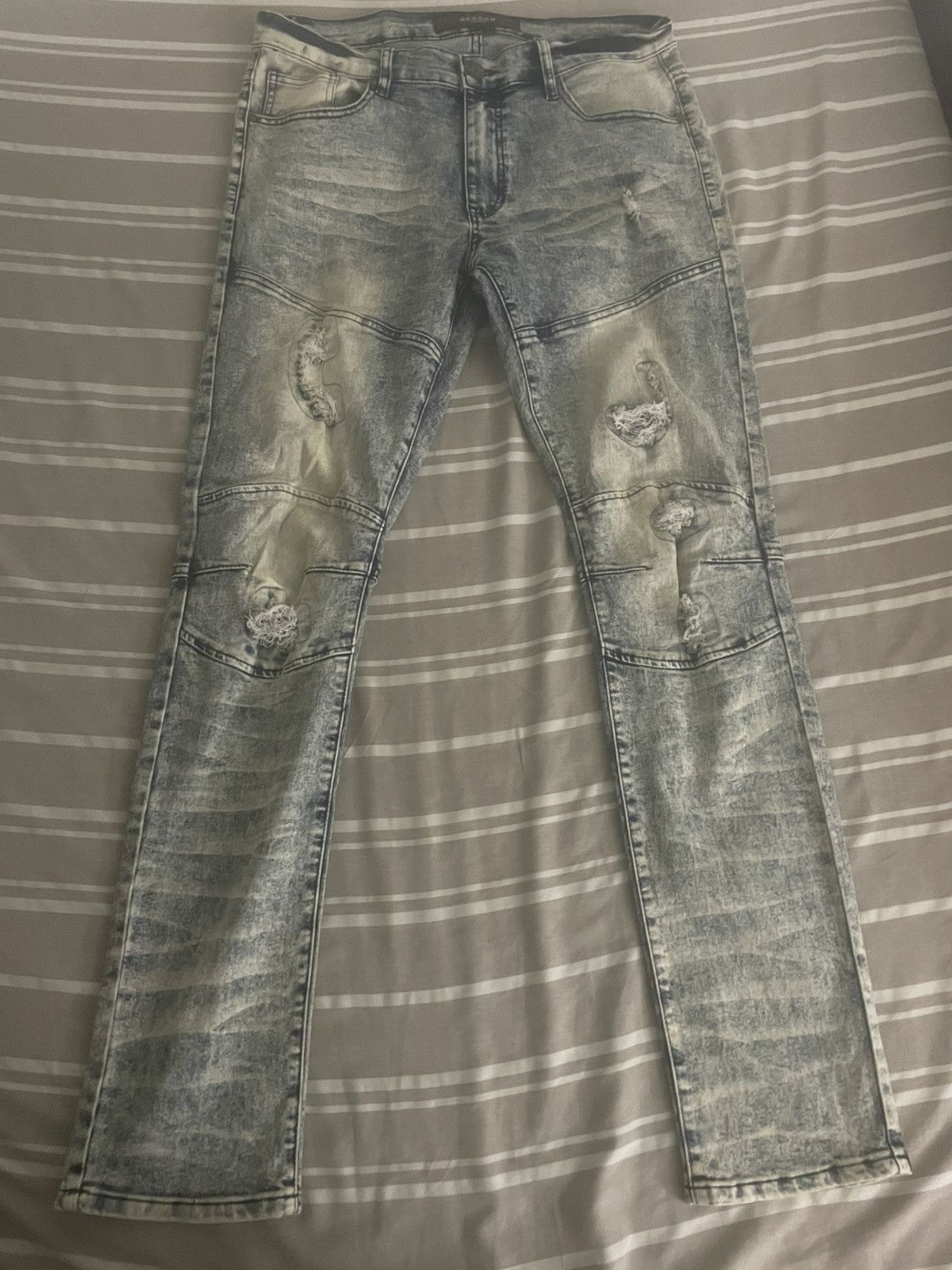 Reason Skinny Jeans Denim Ripped Size US 36 / EU 52 - 1 Thumbnail