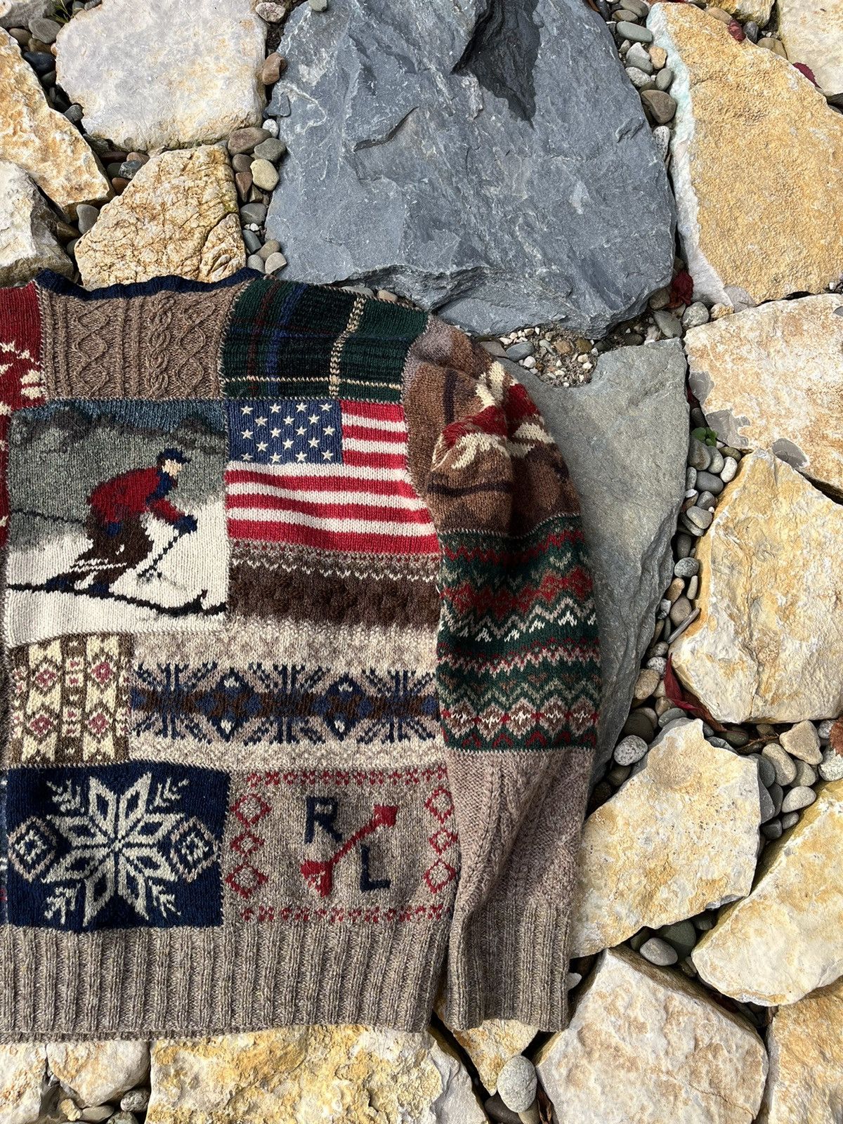 Ralph Lauren Vintage Polo Ralph Lauren 90s sweater hand knit ski kanye Size US L / EU 52-54 / 3 - 22 Thumbnail