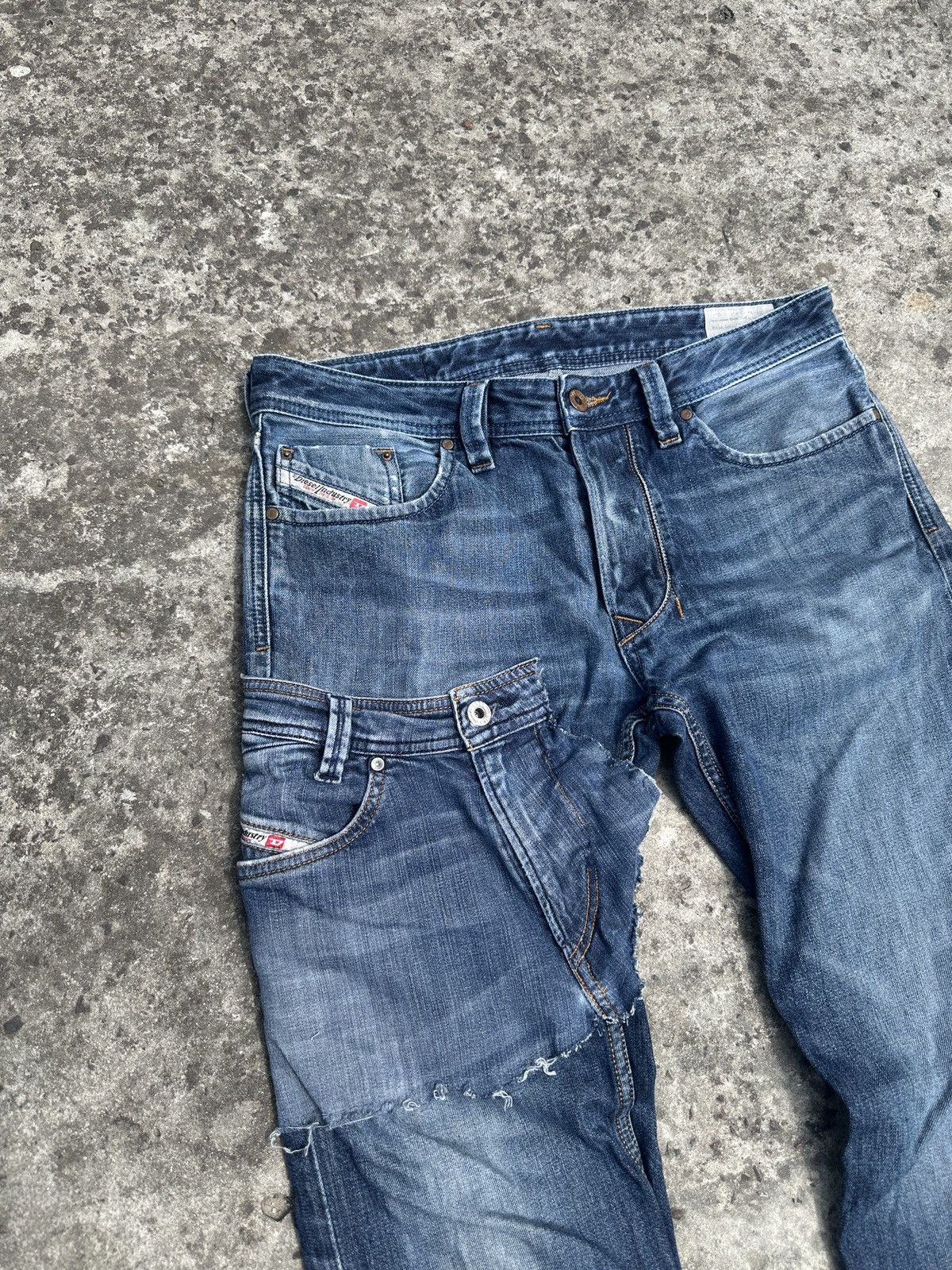 Diesel Y2K Casual Jeans Diesel Pocket Pants Avant Garde Opium Rare Size US 31 - 4 Thumbnail