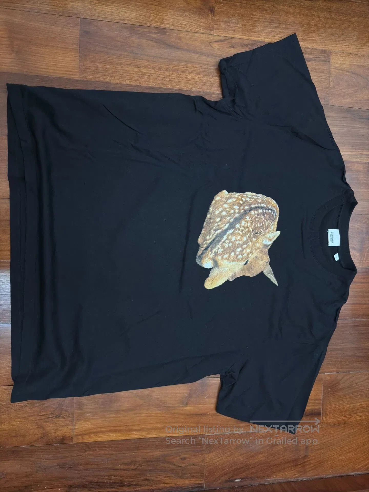 Burberry Burberry SS22 Black Bambi Deer Back Letter Tee. Size US L / EU 52-54 / 3 - 1 Thumbnail
