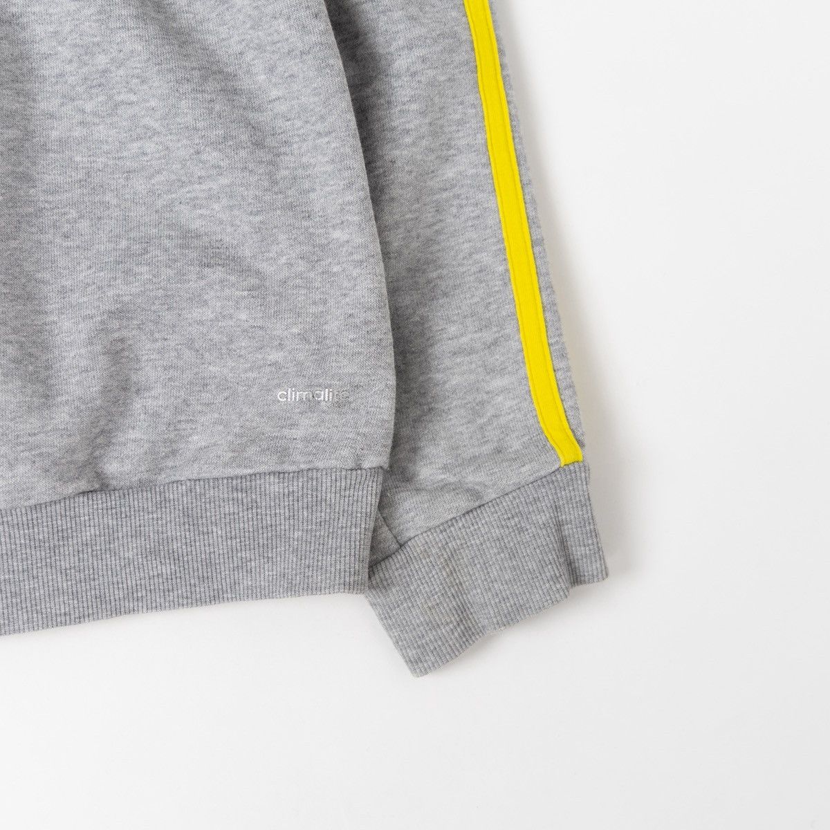 Adidas Adidas Performance Womens Gray Zip Hoodie 3-Stripes Yellow Size S / US 4 / IT 40 - 8 Thumbnail