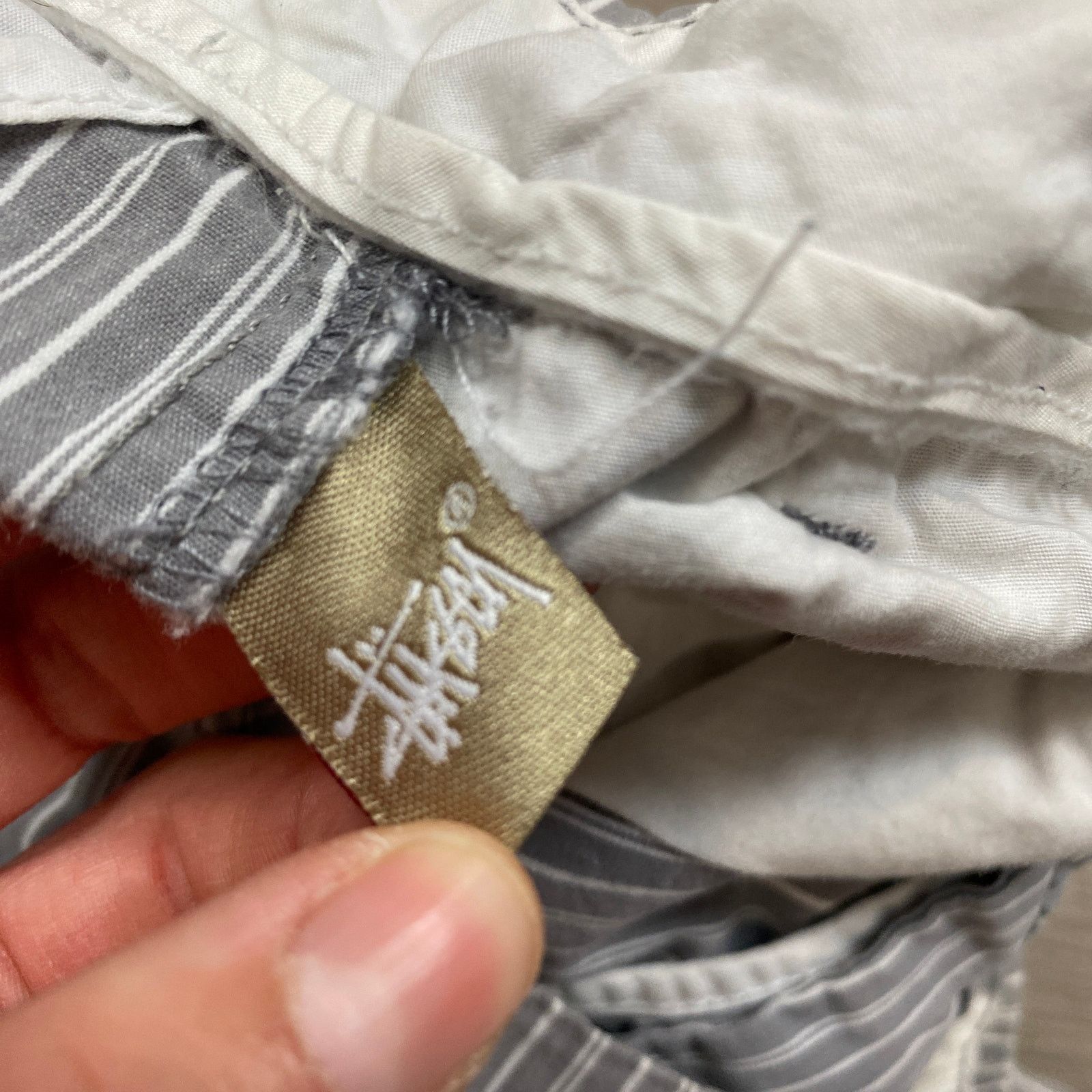 Stussy × Vintage VTG Stussy Pinstripe Chino 11" Shorts Men's 31 Y2K Skater Size US 31 - 7 Thumbnail