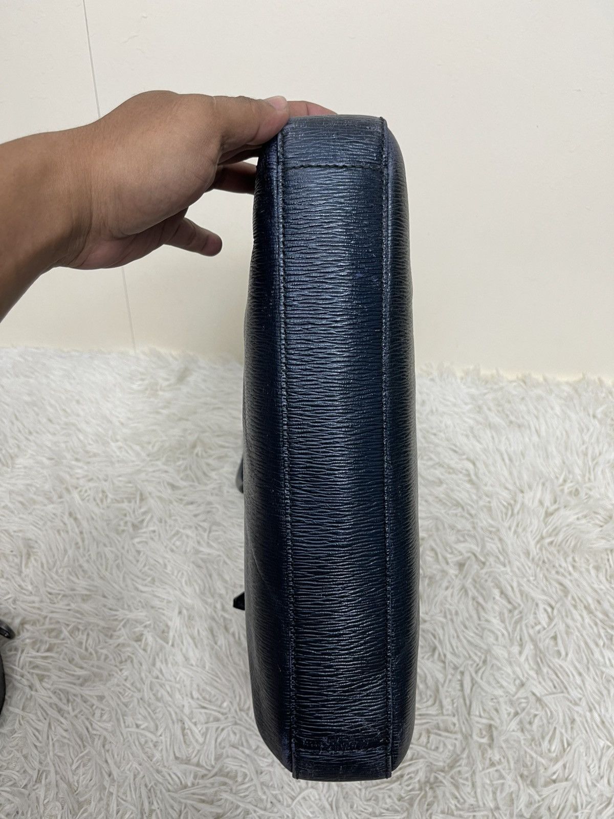Salvatore Ferragamo Salvatore Ferragamo Blue Leather Briefcase Size ONE SIZE - 12 Thumbnail