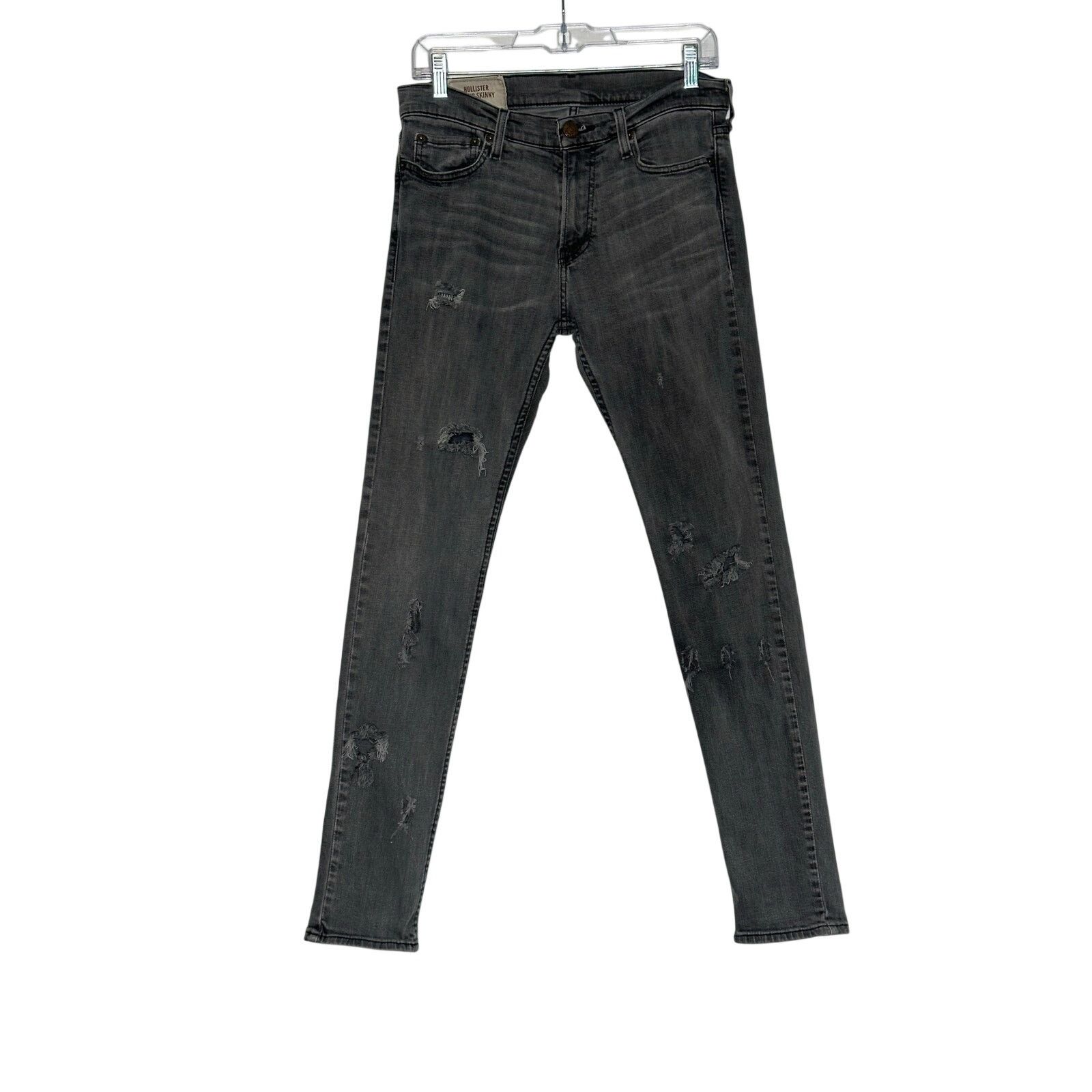 Hollister Hollister gray distressed super skinny jeans size 30 Size 30" / US 8 / IT 44 - 10 Thumbnail