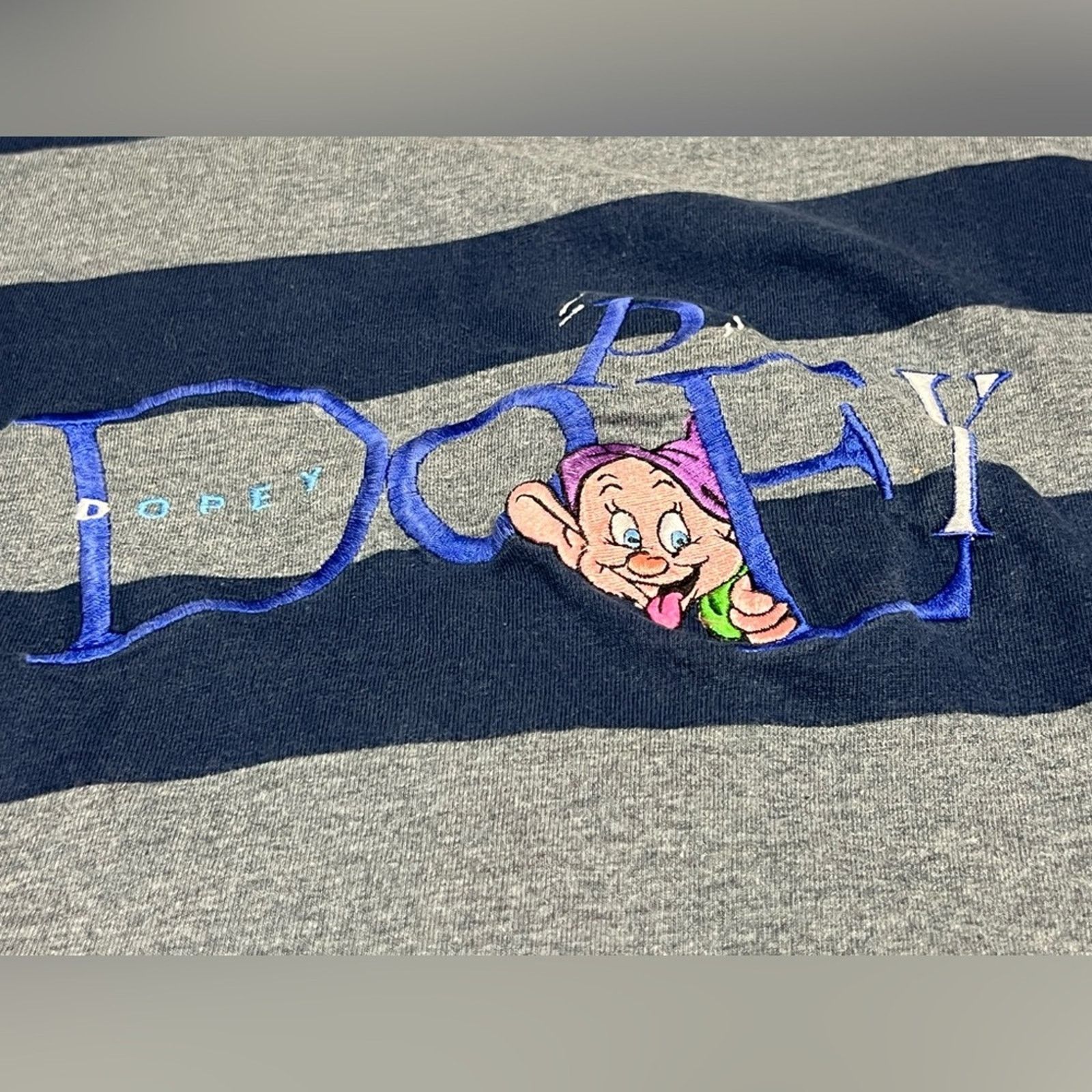 Disney VTG 90's Disney Store Seven Dwarfs Dopey Embroidered Stripe Size US XL / EU 56 / 4 - 2 Thumbnail