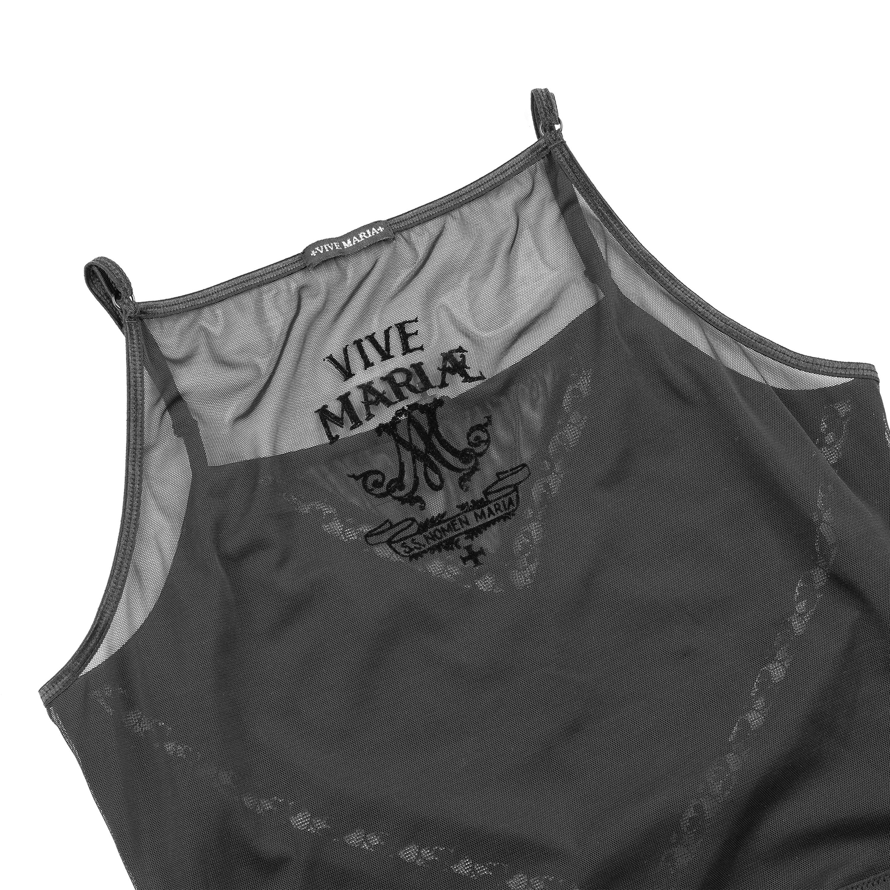 Vintage Vive Maria Mesh Midi Black Dress (L) Size L / US 10 / IT 46 - 3 Thumbnail