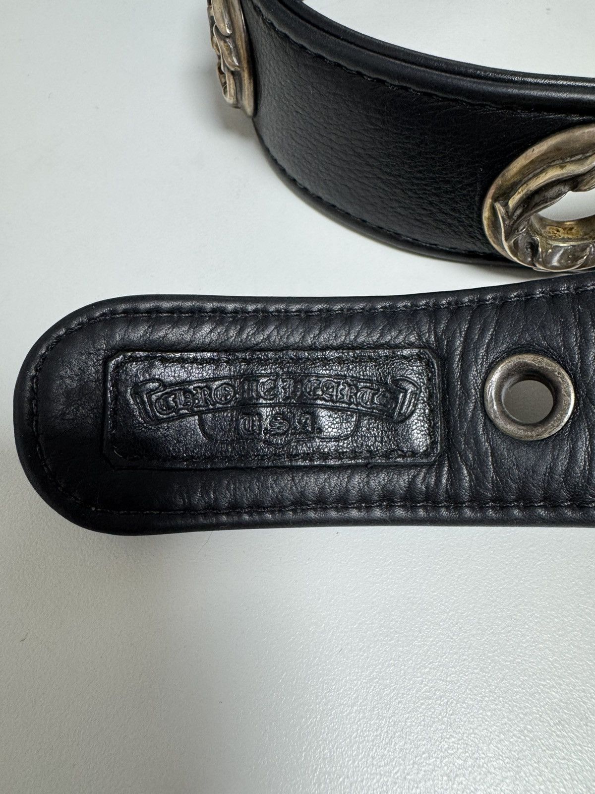 Chrome Hearts Grommet studded belt strap Size 38 - 3 Thumbnail