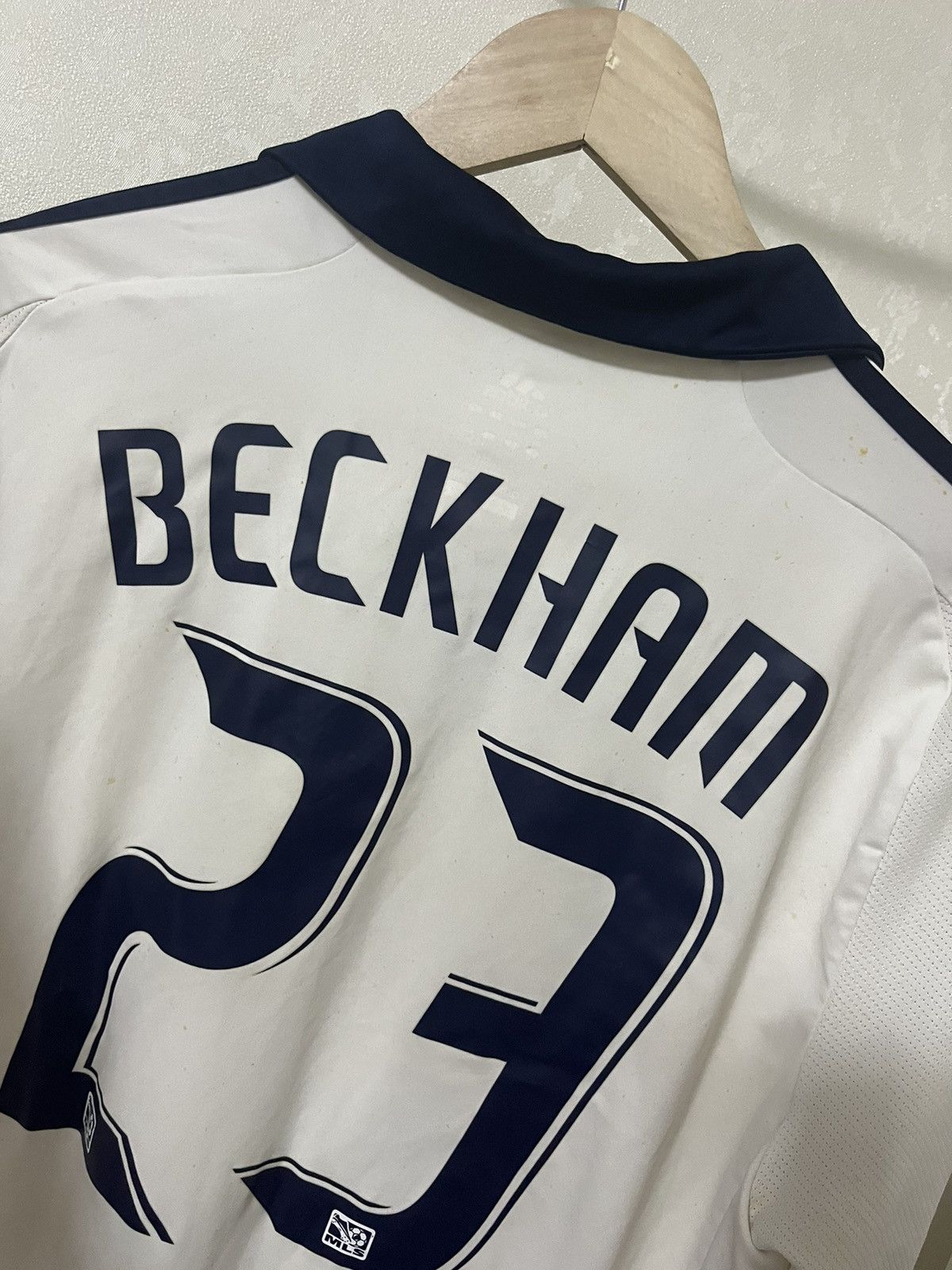 Vintage Adidas Los Angeles Galaxy #23 Beckham Home Jersey Size US L / EU 52-54 / 3 - 11 Thumbnail
