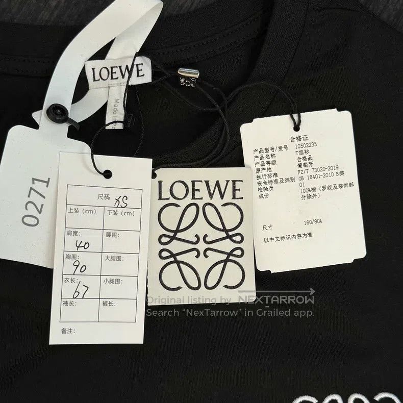 Loewe Loewe Black Embroidered Logo Short-sleeve Size XS / US 0-2 / IT 36-38 - 3 Thumbnail