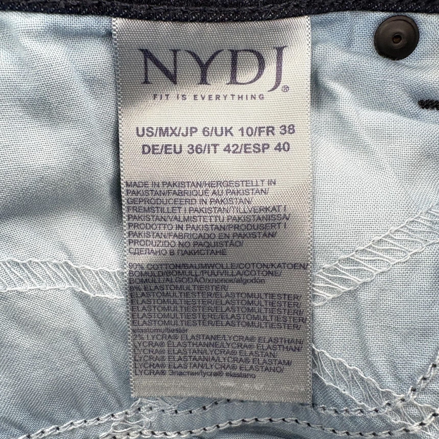 NYDJ NYDJ Barbara Bootcut Jeans Womens 6 Dark Blue Mid Rise Stretch Denim Lift Tuck 5-Pocket Zipper Button Size 28" / US 6 / IT 42 - 5 Thumbnail