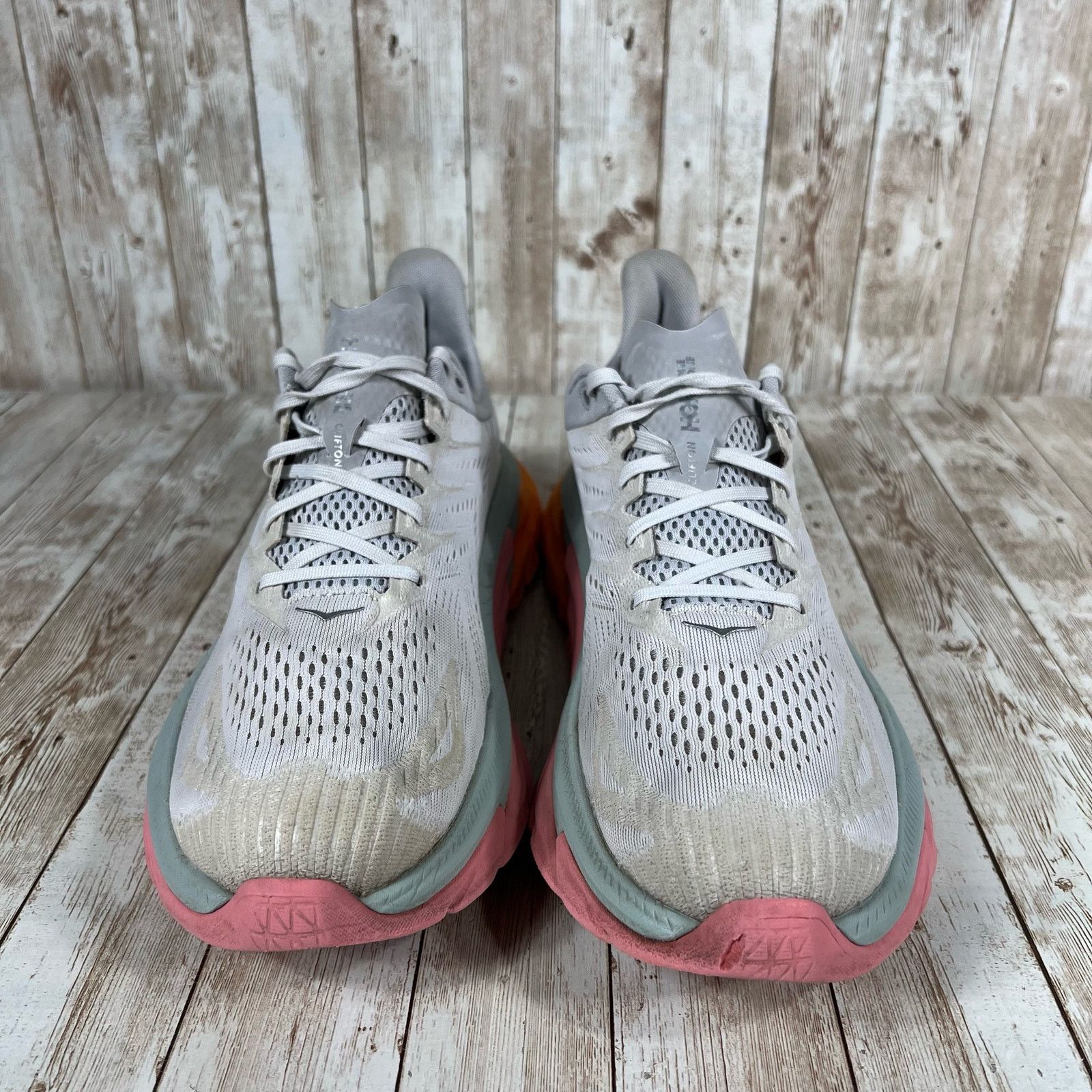 Hoka Hoka one one Clifton edge gray orange Mens 10.5 Size US 10.5 / EU 43-44 - 4 Thumbnail