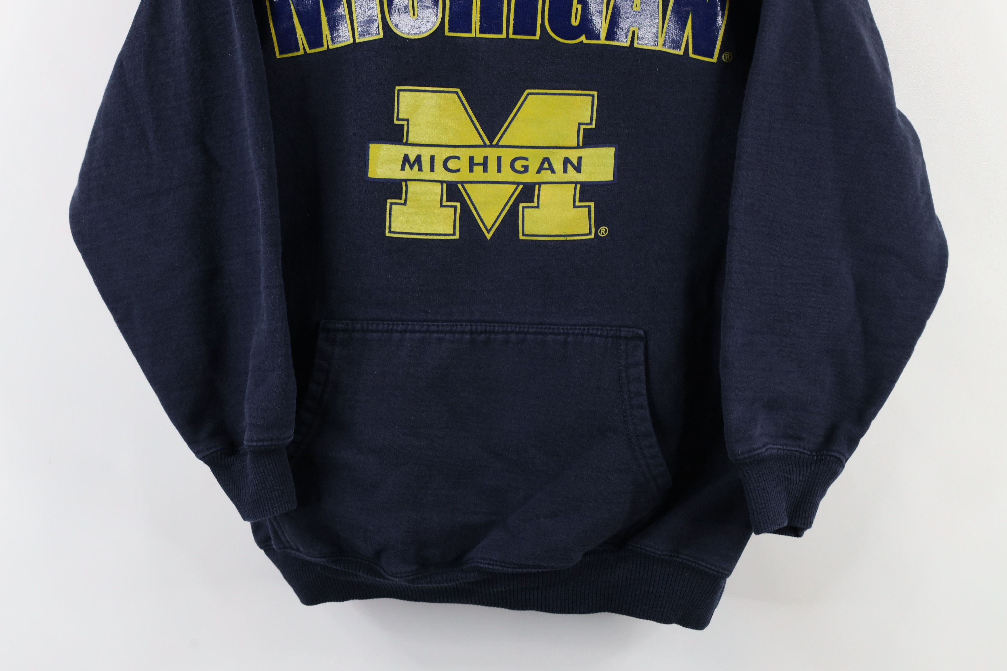 Vintage Vintage 90s University of Michigan Hoodie Sweatshirt Size M / US 6-8 / IT 42-44 - 3 Thumbnail