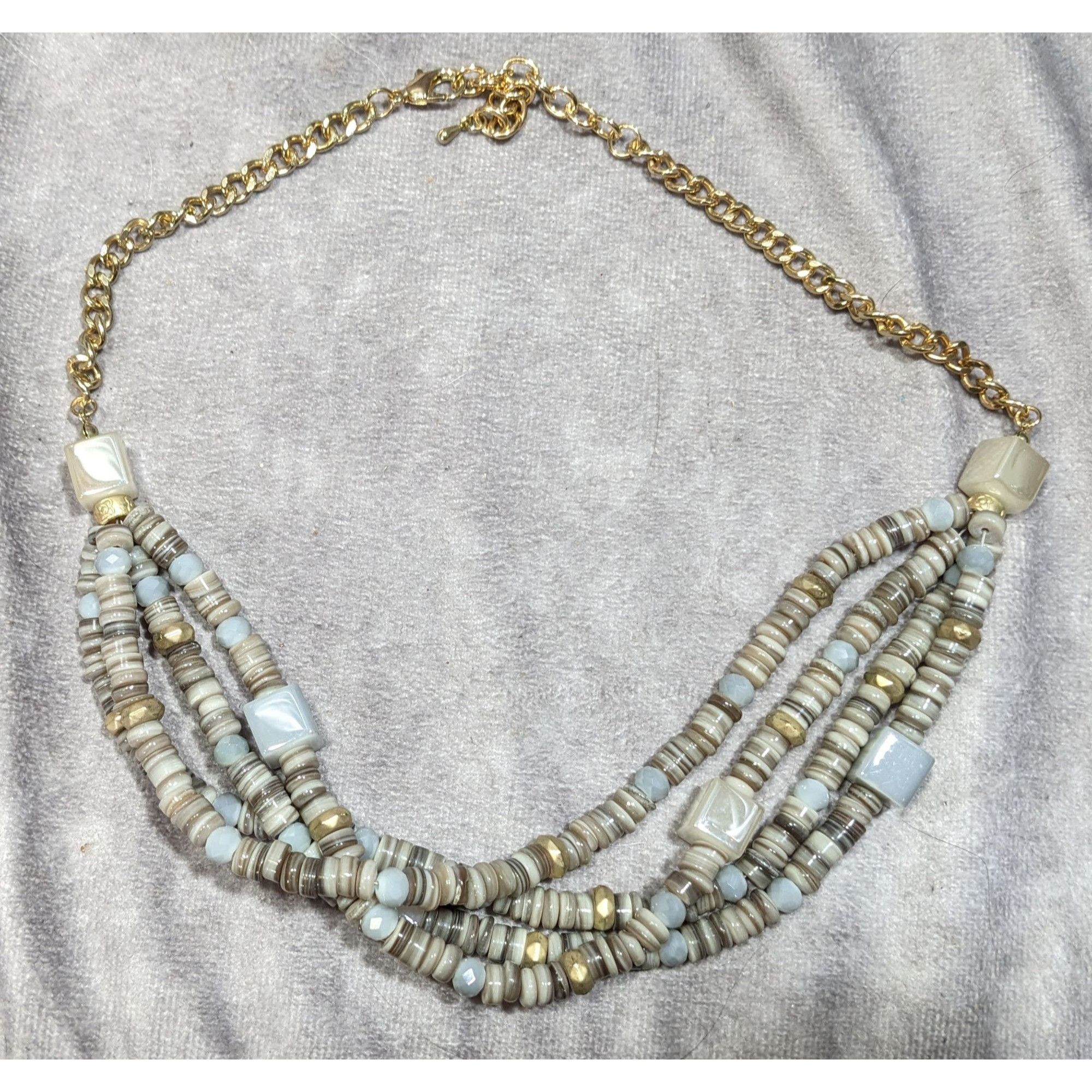 Other Layered Grey Natural Stone Beaded Necklace Size ONE SIZE - 6 Thumbnail