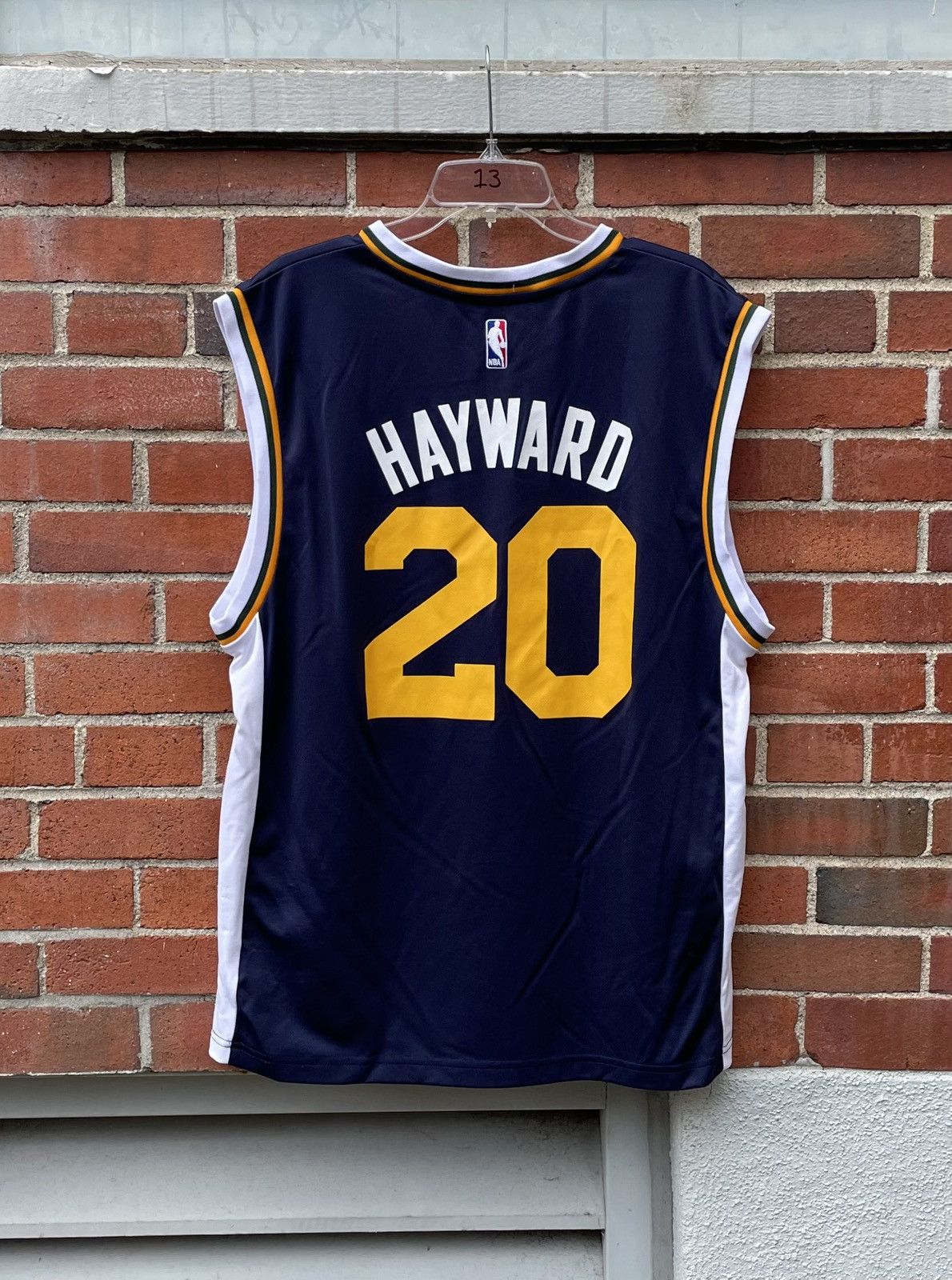 Adidas Utah Jazz NBA Adidas Men's Blue #20 Gordon Hayward Jersey Size US L / EU 52-54 / 3 - 6 Thumbnail