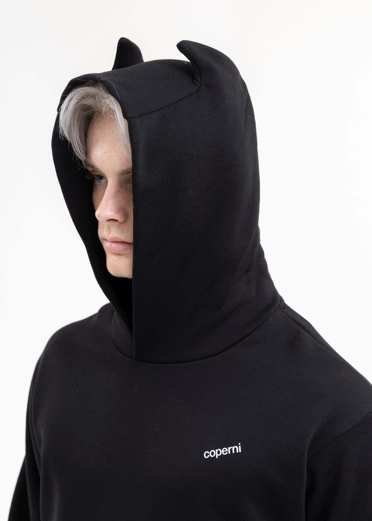 Coperni Coperni - Oversized black horn hoodie jacket Size US S / EU 44-46 / 1 - 1 Thumbnail