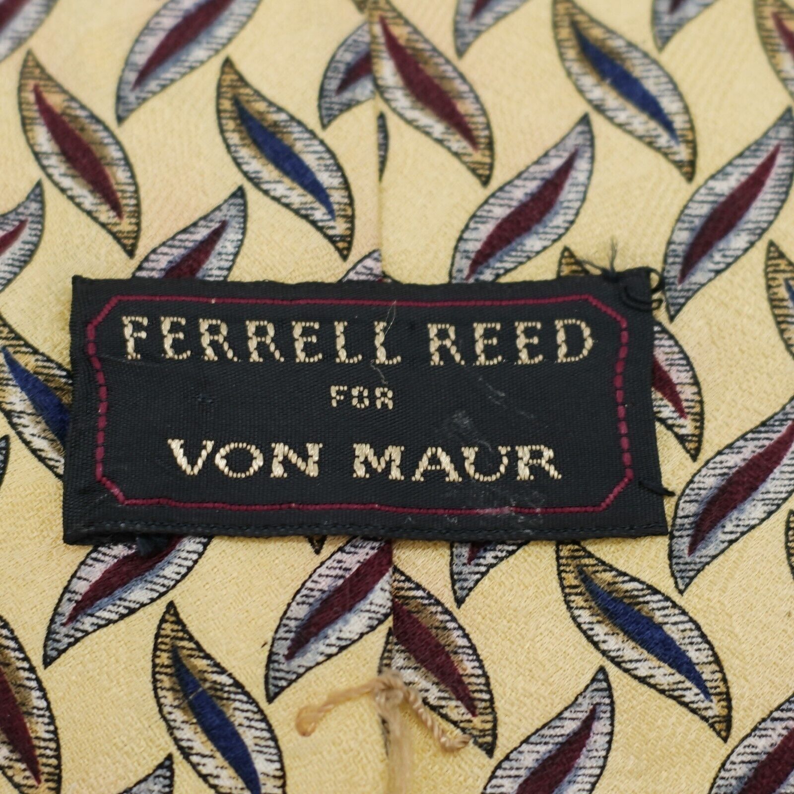 Designer Ferrell Reed Von Maur Yellow Jacquard Print Abstract Wide Si Size ONE SIZE - 3 Thumbnail