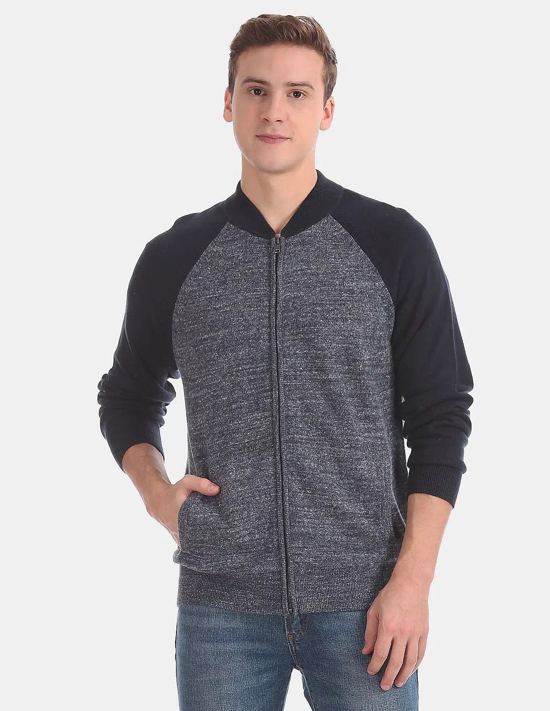 Gap Gap Colorblock Bomber Jacket Sweater Size US M / EU 48-50 / 2 - 9 Thumbnail