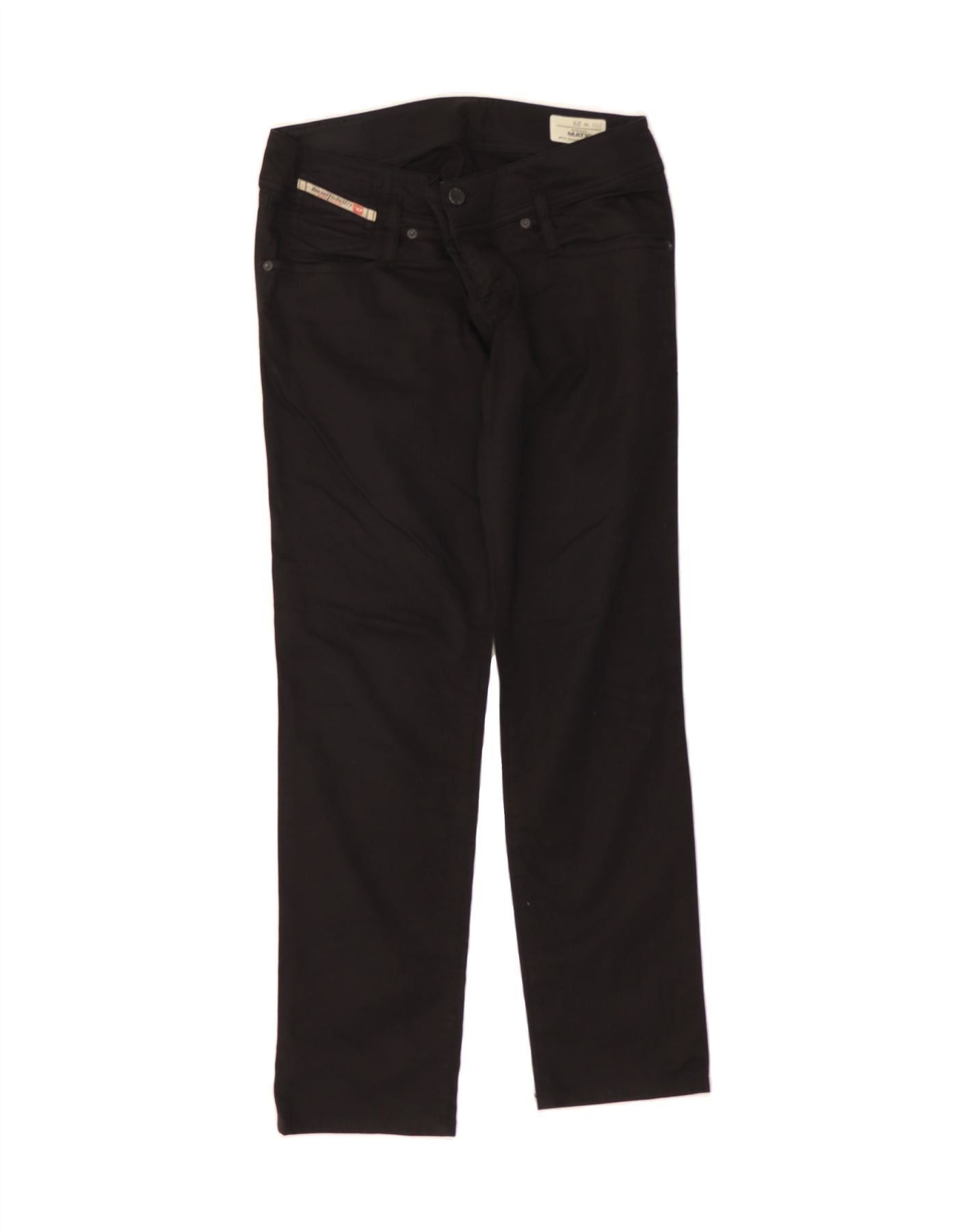 Diesel Womens Matic Straight Casual Trousers W29 L29 Black Cotton Size 42" / US 20 - 1 Thumbnail