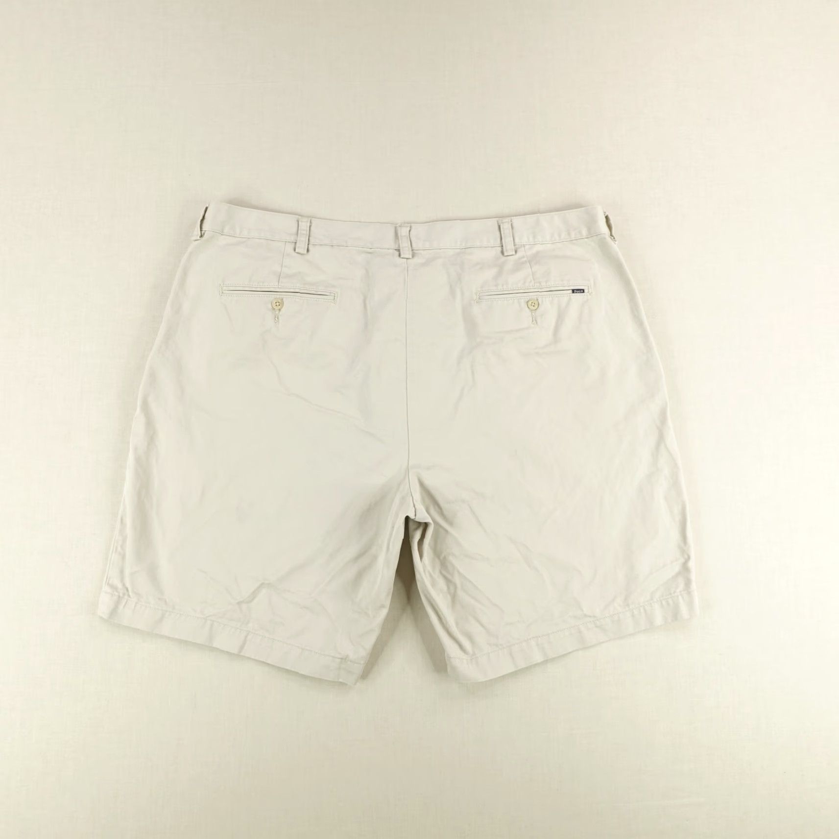 Polo Ralph Lauren VINTAGE Polo Ralph Lauren Shorts Mens 42 Chino Casual Flat Front Tan Khaki Beige Cotton Size US XL / EU 56 / 4 - 3 Thumbnail