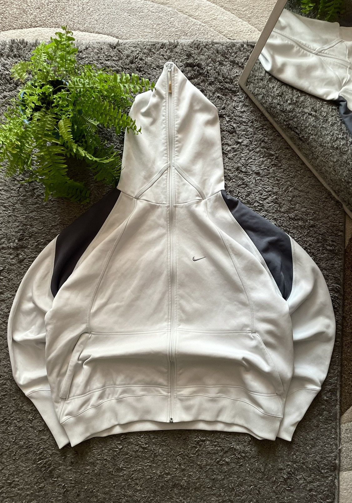 Nike × Vintage 00s Nike Full-Zip Hoodie Streetwear Vinatge Logo Swoosh Rare Size US XL / EU 56 / 4 - 2 Thumbnail