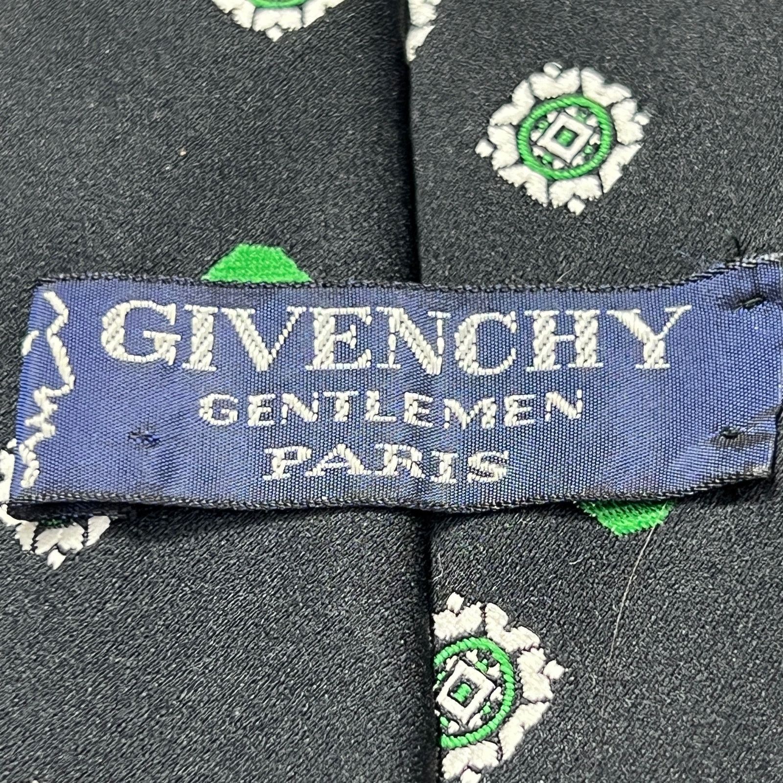 Givenchy Givenchy Gentlemen Paris Men's Neck Tie Black White Necktie Size ONE SIZE - 3 Thumbnail