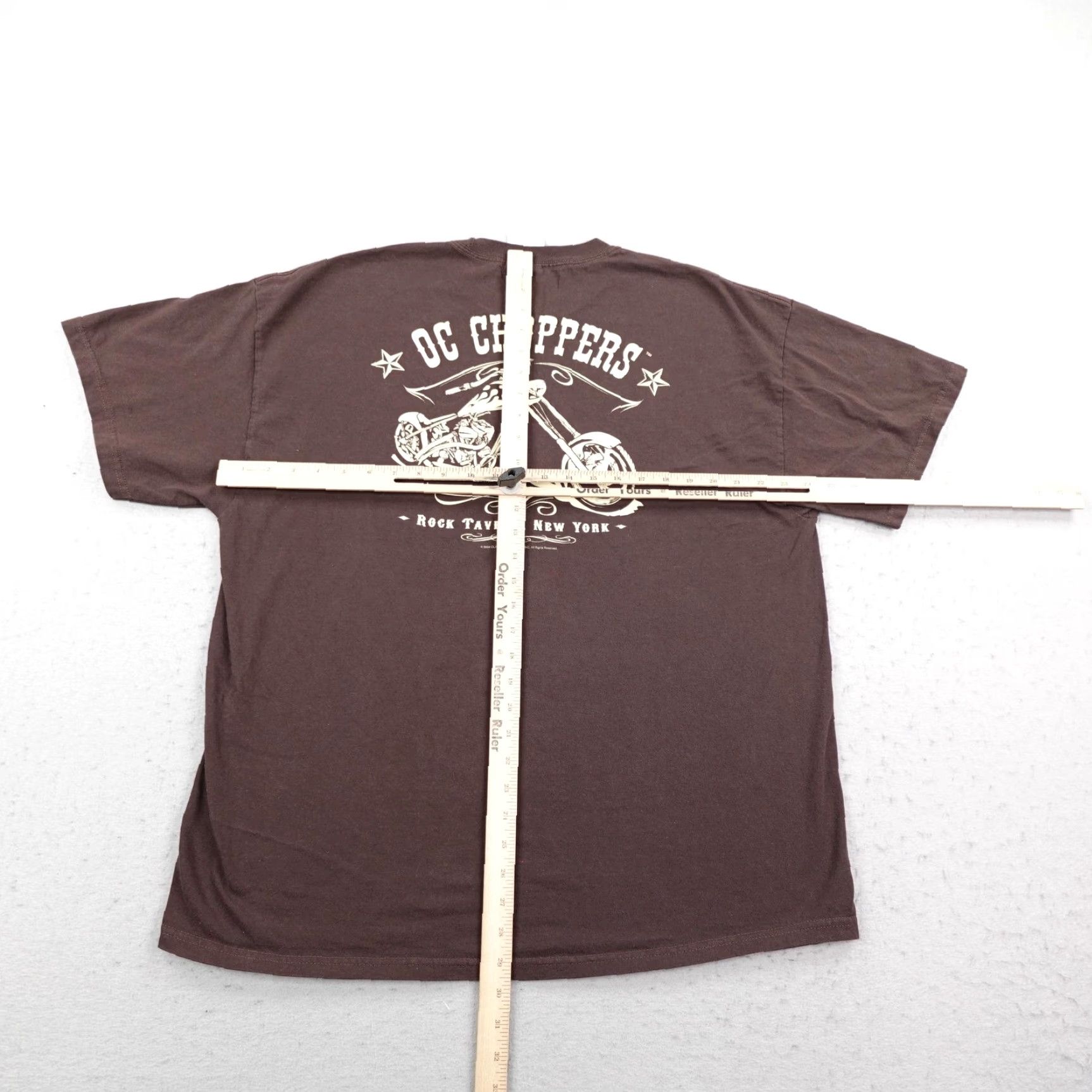 Vintage VINTAGE OC CHOPPERS Shirt Mens 2XL Brown Motorcycle Biker Rock Tavern New York Size US XXL / EU 58 / 5 - 7 Thumbnail