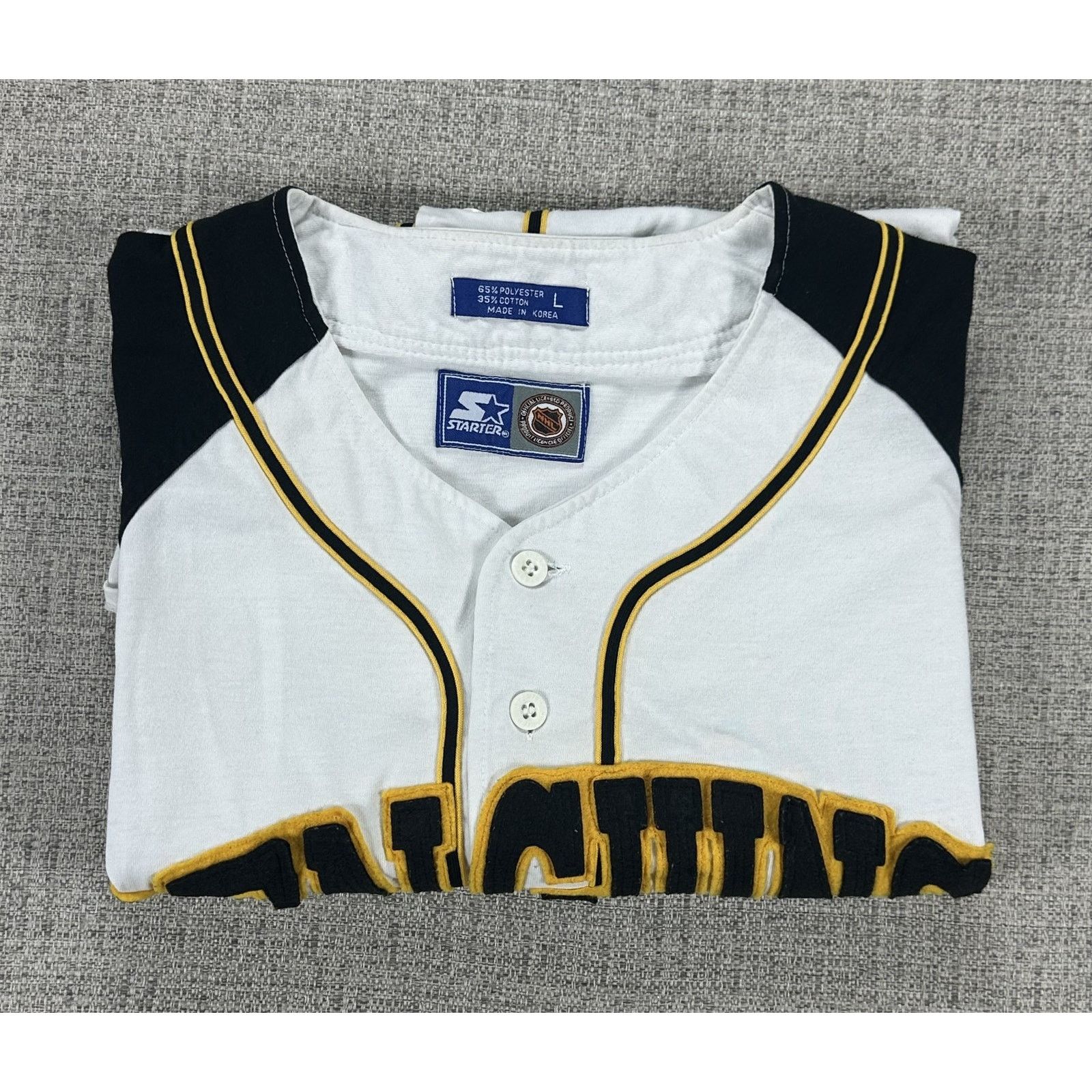 Starter Pittsburgh Penguins Jersey Mens L Baseball Button Starter Size US L / EU 52-54 / 3 - 11 Thumbnail