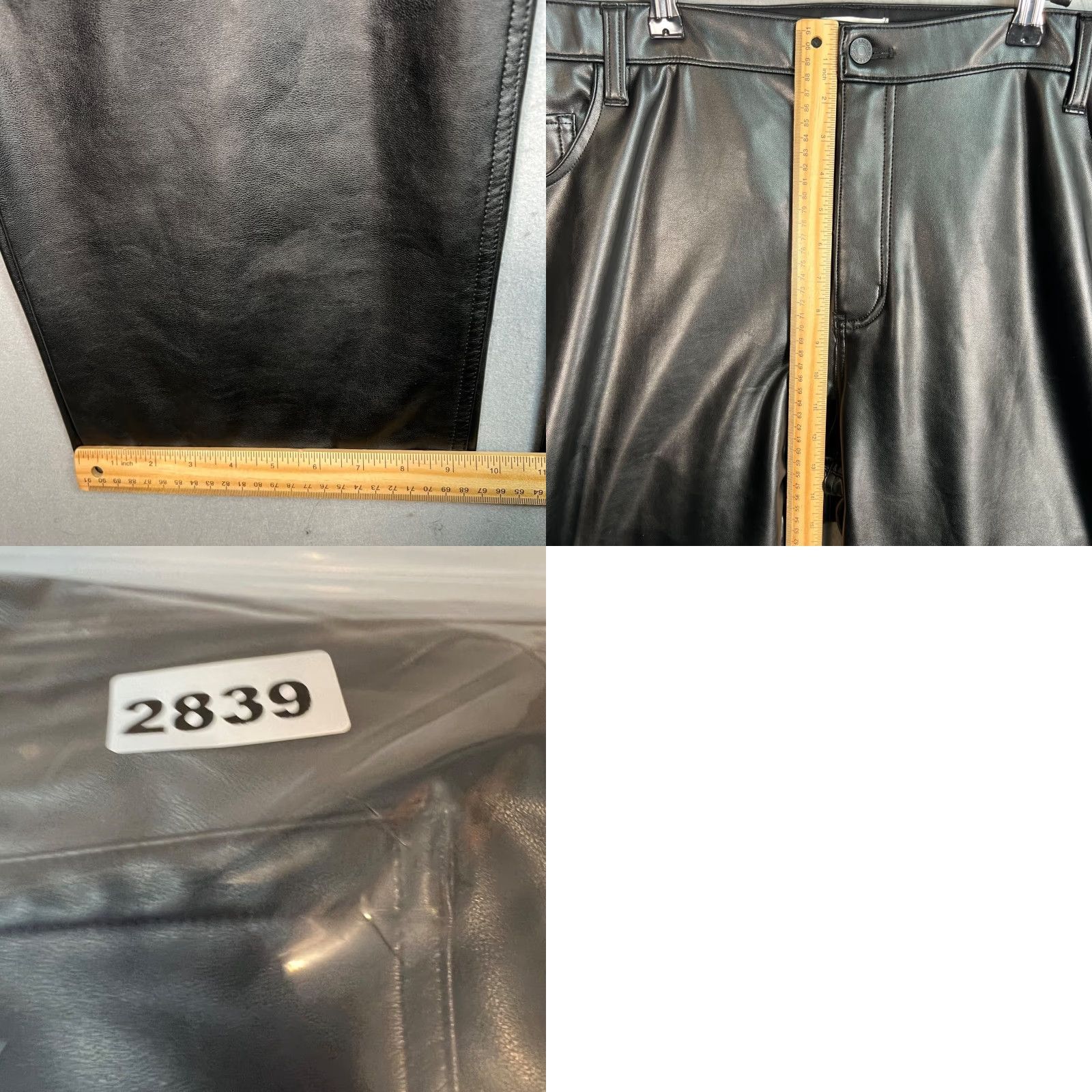 Abercrombie & Fitch VINTAGE Abercrombie & Fitch Womens Jeans 36/22L Faux Leather Ultra High Rise 90s Relaxed Straight 5-Pocket Black Wool? Size 25" / US 0 / IT 36 - 8 Thumbnail