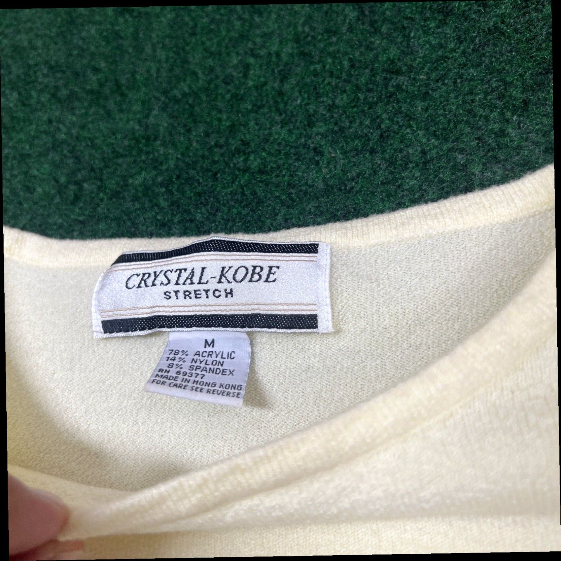Vintage Crystal Kobe Yellow long sleeve sweater Chest Size Medium Light weight Comfy S Size M / US 6-8 / IT 42-44 - 5 Thumbnail
