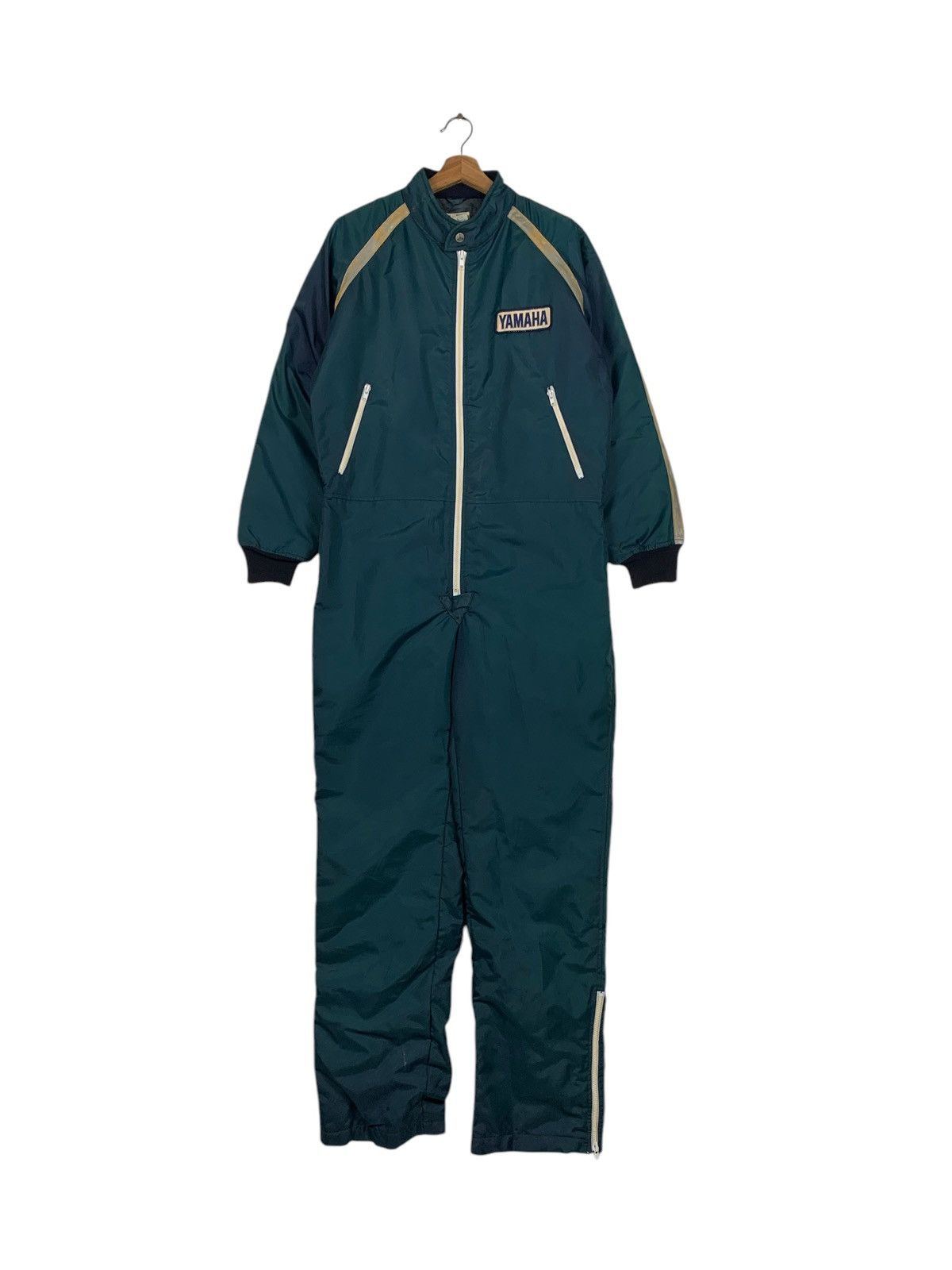 Japanese Brand Vintage YAMAHA Green Coveralls Jumpsuits #1925-C84 Size US 38 / EU 54 - 1 Thumbnail