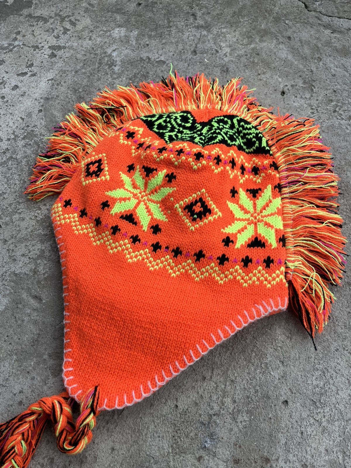 Hysteric Glamour × If Six Was Nine × Le Grande Bleu (L.G.B.) Vintage Japanese Ear Knitted Flat Hat like Vivienne Westwood Size ONE SIZE - 7 Thumbnail