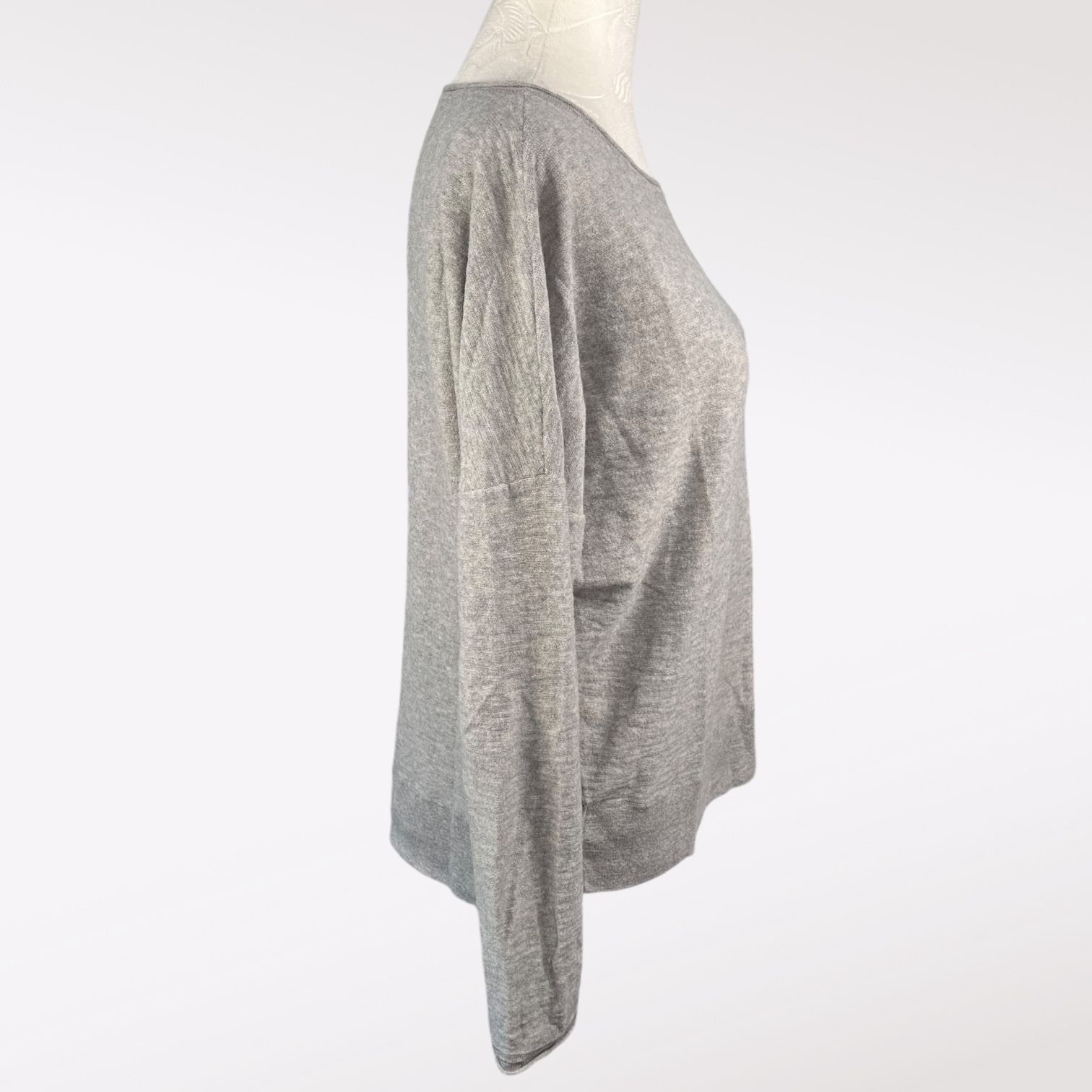 Vince Vince Knit Long Sleeve Top Drop Shoulder Gray Small Size S / US 4 / IT 40 - 6 Thumbnail