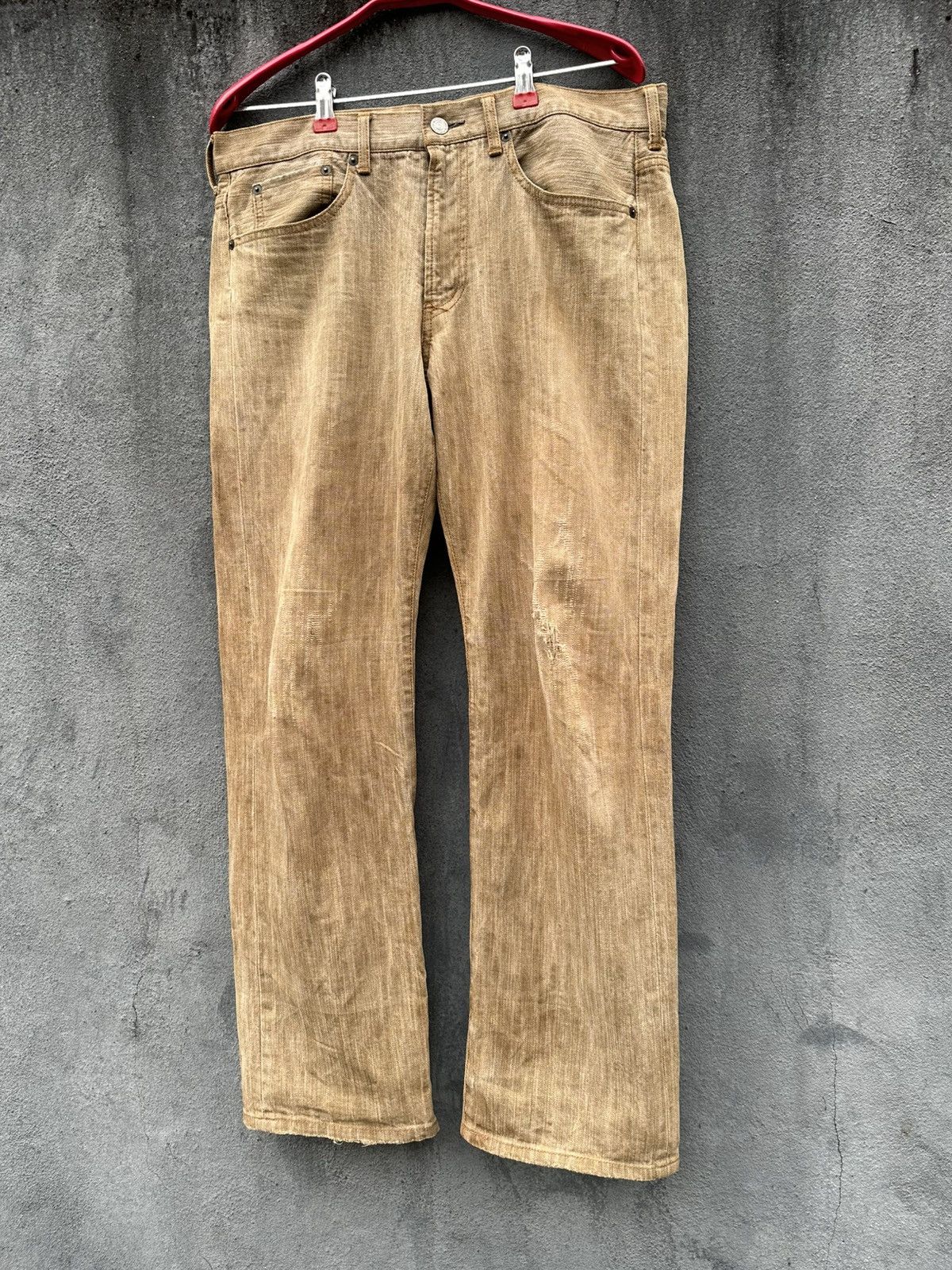 Takeo Kikuchi 👹Vintage Takeo Kikuchi Wool Baggy Jeans Size US 31 - 5 Thumbnail
