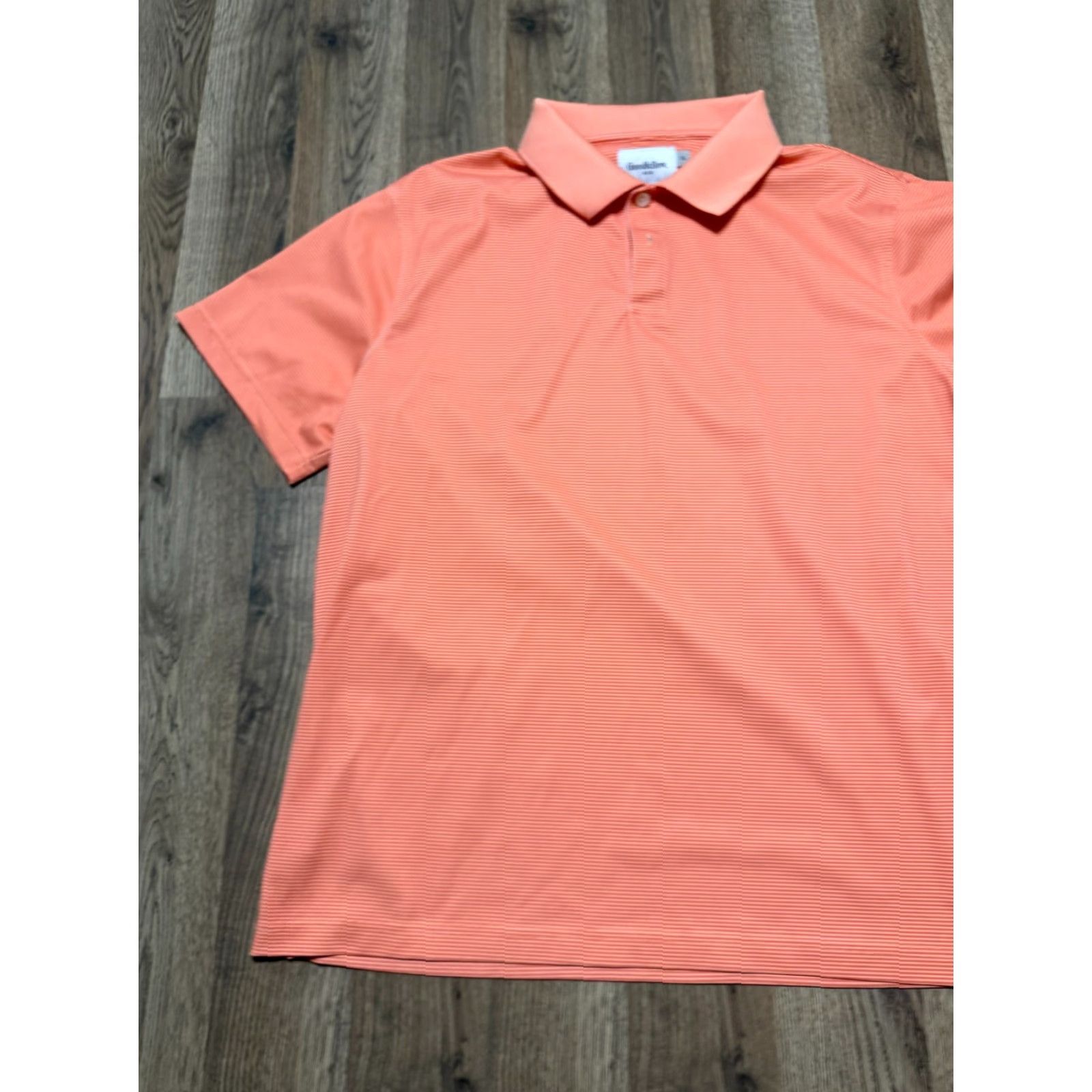 Vintage Goodfellow & Co Polo Men XL Orange Short Sleeve Stretch Casual Shirt Size US XL / EU 56 / 4 - 4 Thumbnail
