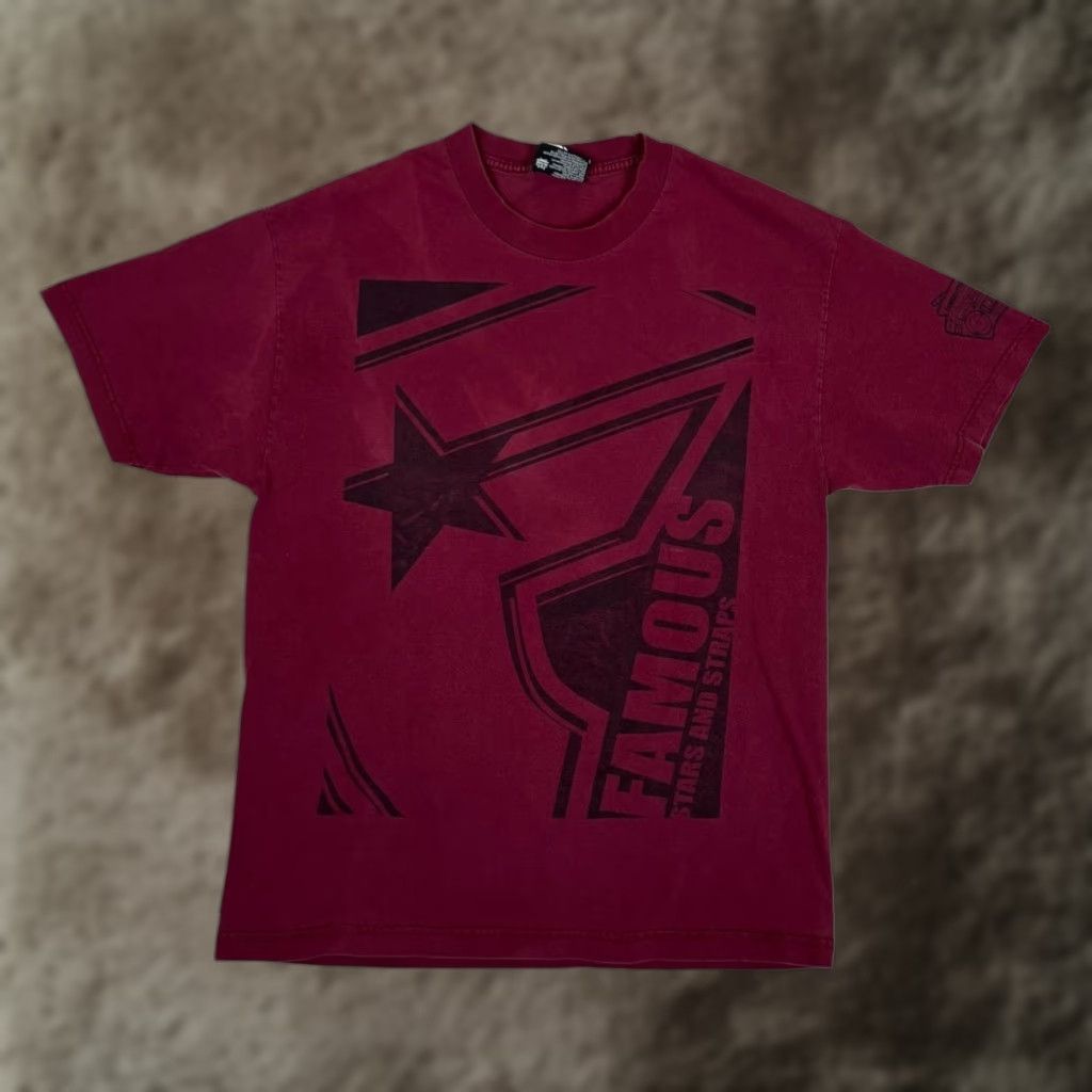 Logo 7 VINTAGE Famous Stars & Straps T-Shirt Mens L Red F Logo Streetwear Skate Shirt Mens Large Red Size US L / EU 52-54 / 3 - 1 Thumbnail