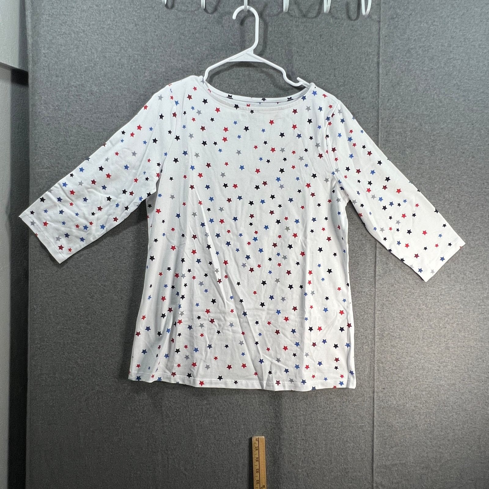 Denim & Co. Denim & Co. Printed Perfect Jersey Boat Neck 3/4 Size S / US 4 / IT 40 - 1 Thumbnail