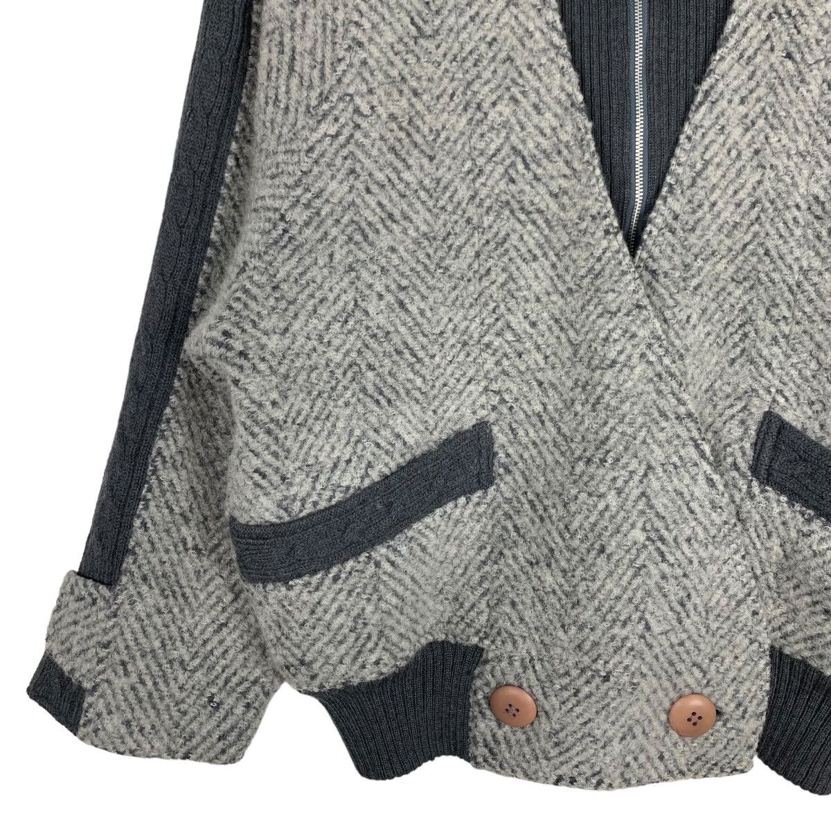 Japanese Brand GROVE Soft Sport Double Layer Wool Jacket #0293-C13 Size US M / EU 48-50 / 2 - 4 Thumbnail