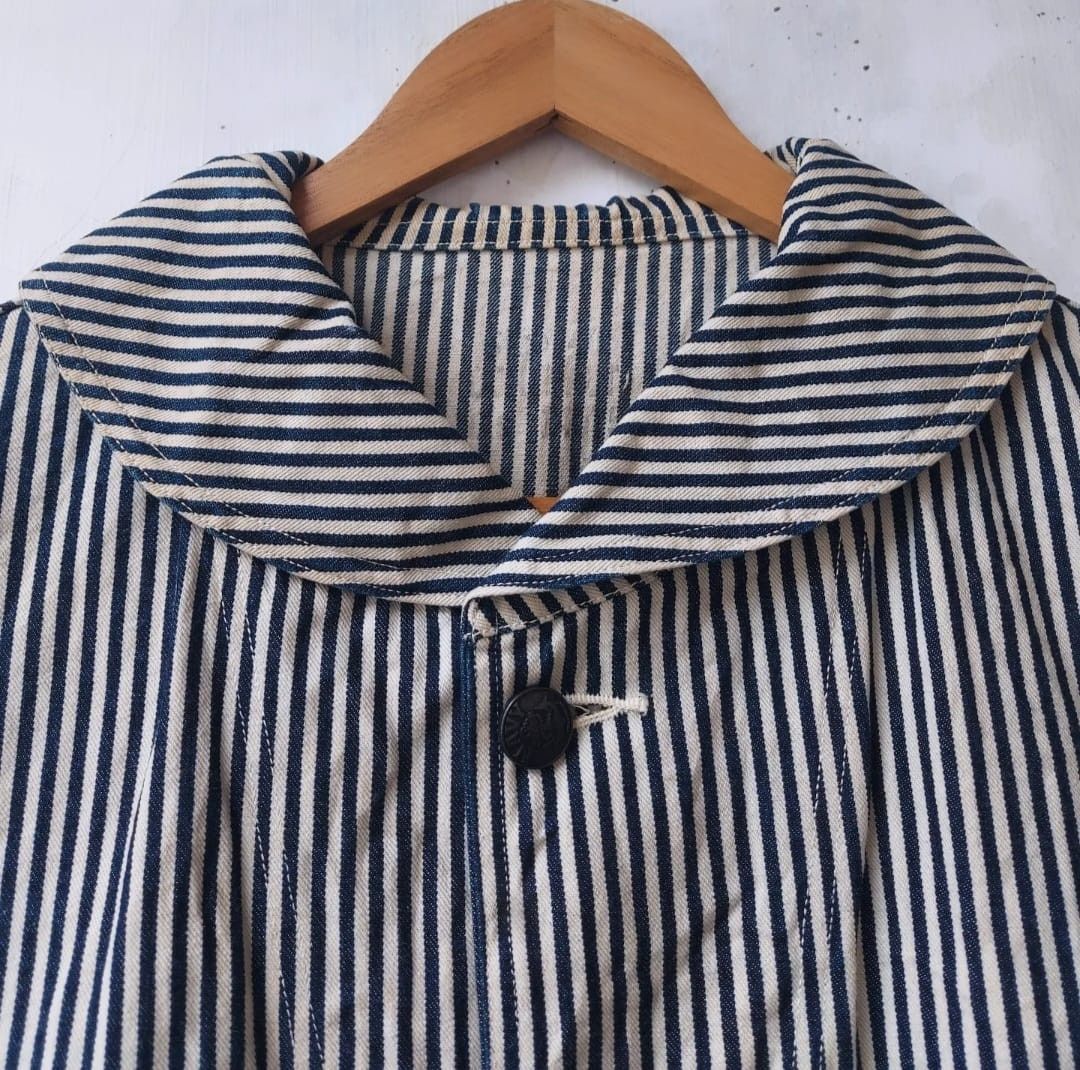 Buzz Rickson's × Toyo Enterprises BUZZ RICKSON'S US Navy Shawl Colar Hickory Work Jacket Size US L / EU 52-54 / 3 - 13 Thumbnail
